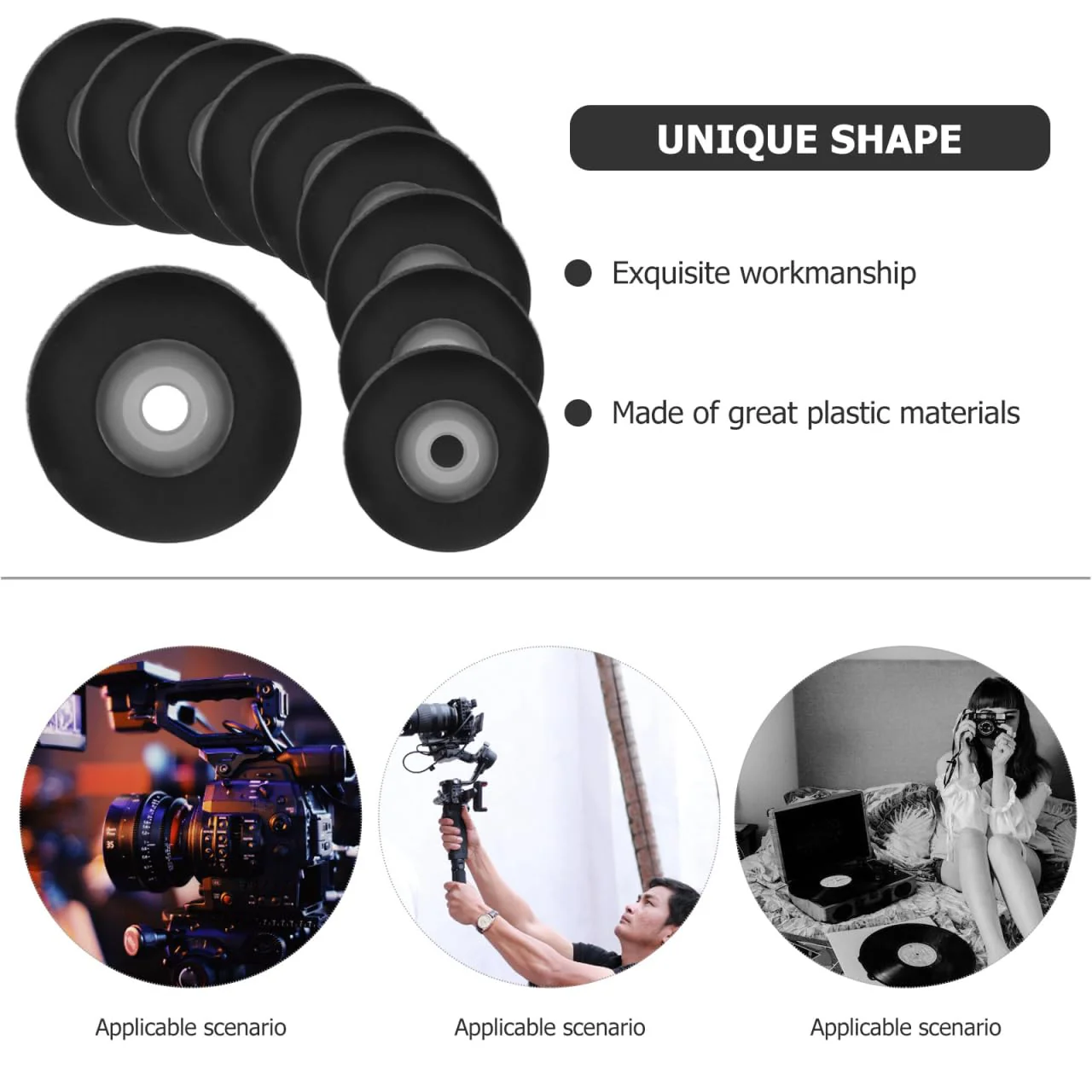 CHILDWEET Cassette Tape Pinch Rollers Replacement 10-Pack for Tape Recorders Audio Players Durable Rubber Bearing Pulley for Maintenance Repair - Image 8