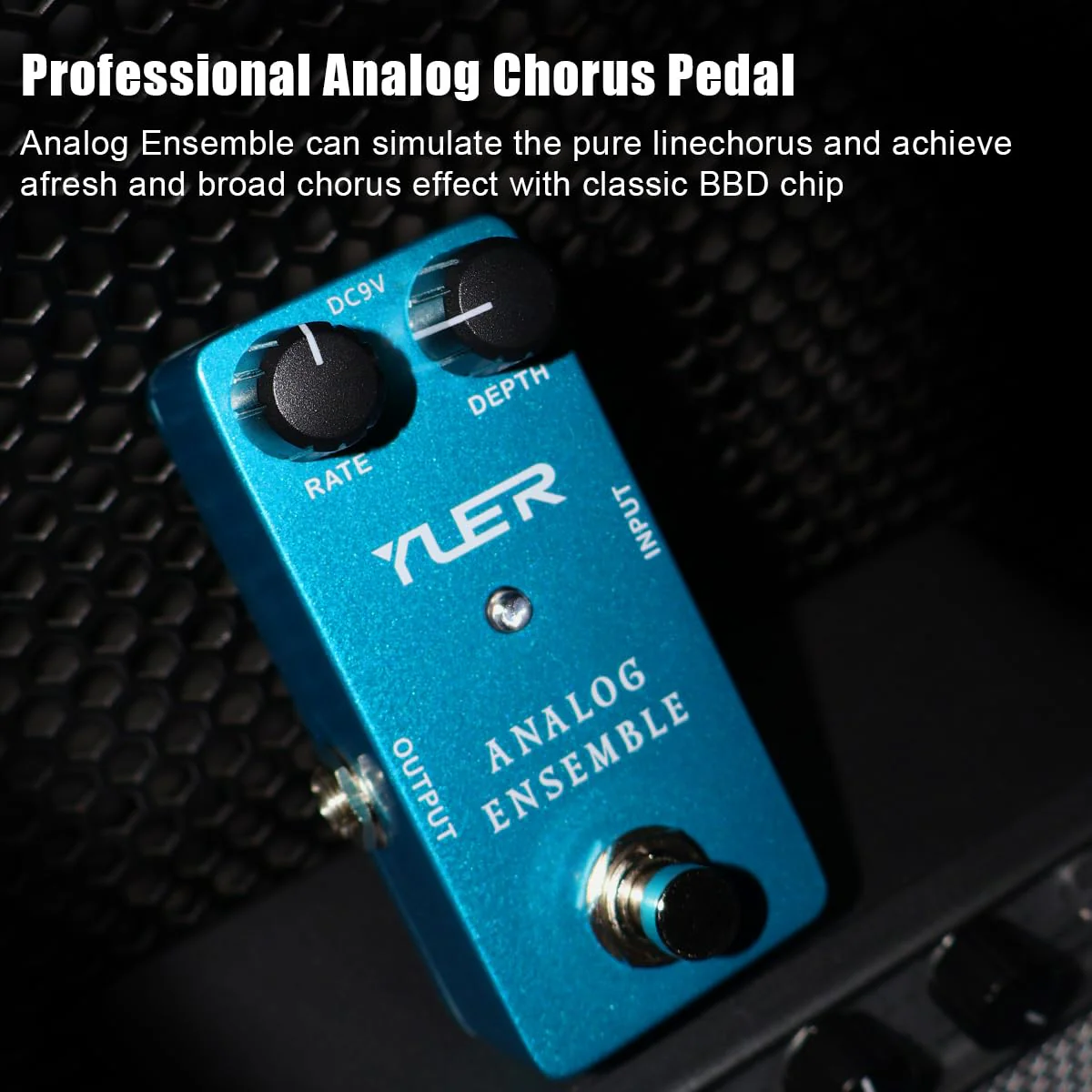 Chorus Pedal, Analog Chorus Guitar Effect Pedal for Electric Guitar with Classic BBD Chip Footswitch Cap, Aluminum Case - True Bypass RS-07 - Image 2