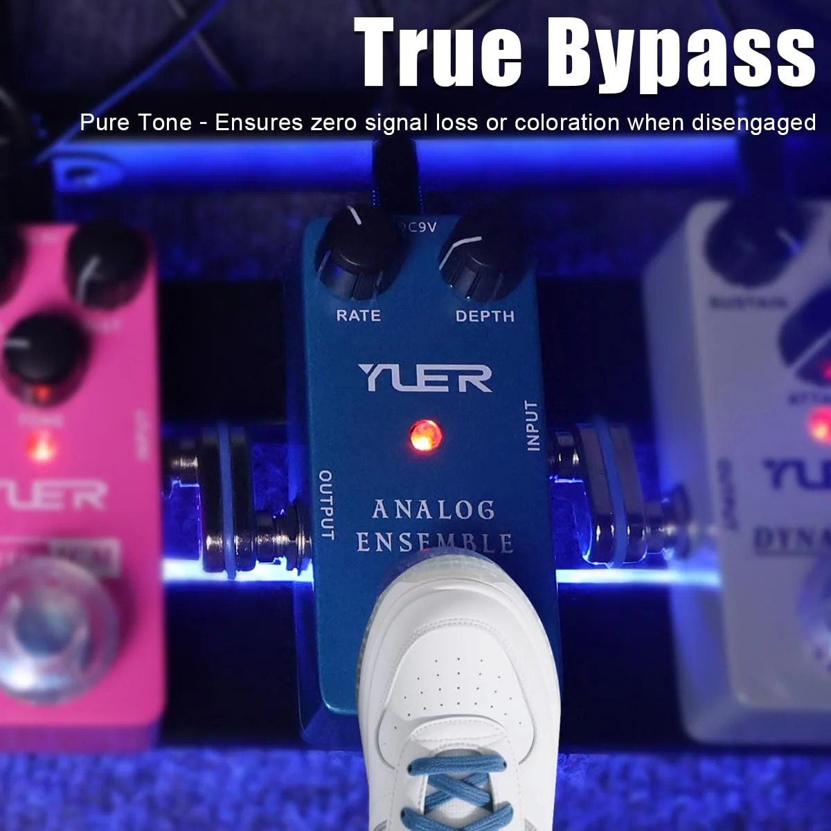 Chorus Pedal, Analog Chorus Guitar Effect Pedal for Electric Guitar with Classic BBD Chip Footswitch Cap, Aluminum Case - True Bypass RS-07 - Image 4