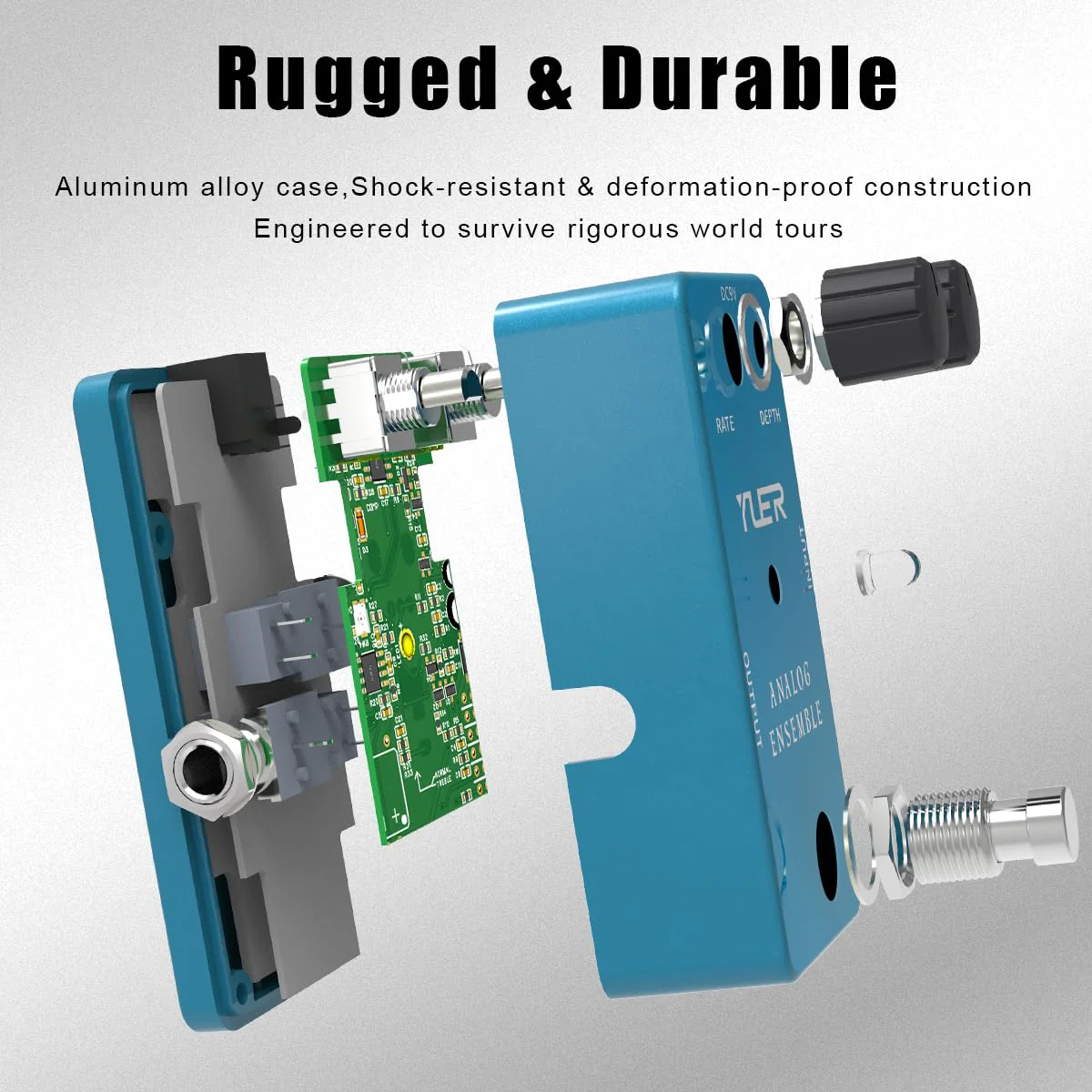 Chorus Pedal, Analog Chorus Guitar Effect Pedal for Electric Guitar with Classic BBD Chip Footswitch Cap, Aluminum Case - True Bypass RS-07 - Image 5