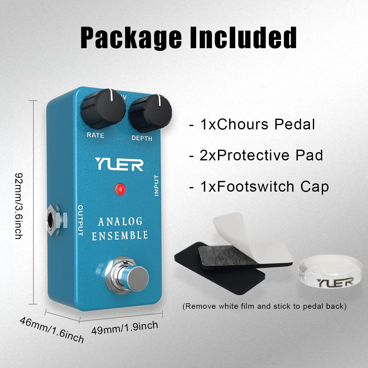 Chorus Pedal, Analog Chorus Guitar Effect Pedal for Electric Guitar with Classic BBD Chip Footswitch Cap, Aluminum Case - True Bypass RS-07 - Image 7