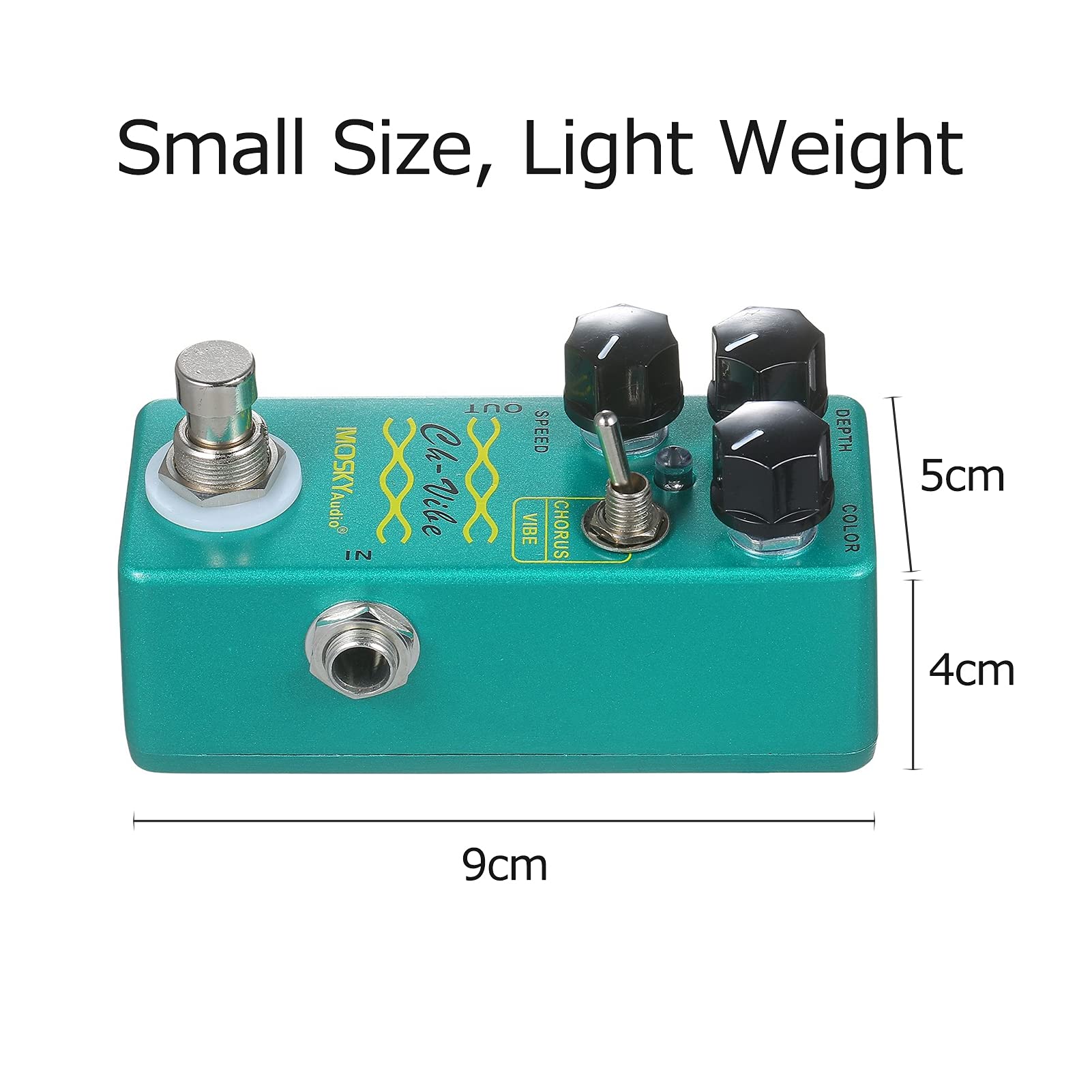 Chorus/Vibe Effect Pedal, /MOSKY CH VIBE Effect Pedal,Effector, Green - Image 5