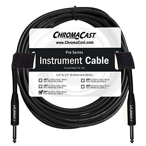 ChromaCast 2 Pack 20ft S/S Pro Series Black Instrument Cables |Noise-Free Audio Transmission - Image 7