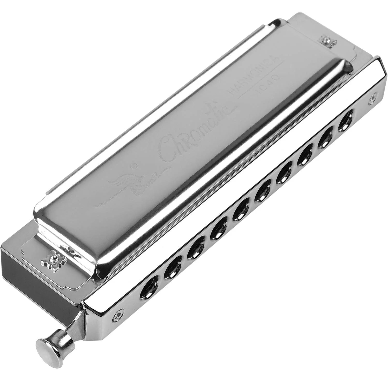 Chromatic Harmonica Key of C 10 Hole 40 Tone with Case for Professional Player Adult Beginner Students, Excellent Gift for Music Fan - Silver Best Music Gift - Image 5