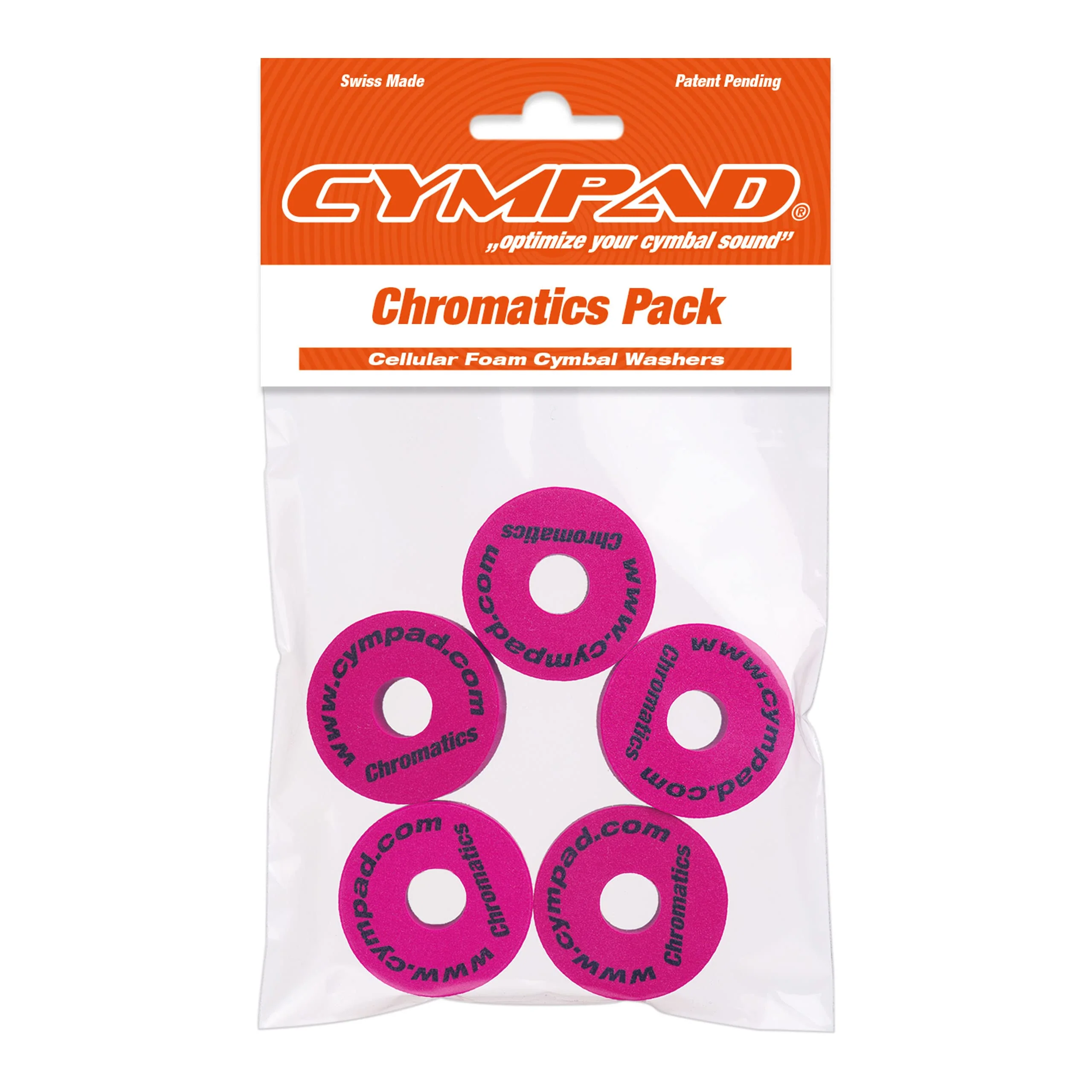 Chromatics Foam Cymbal Washer Set 40/15mm Crimson - Image 6