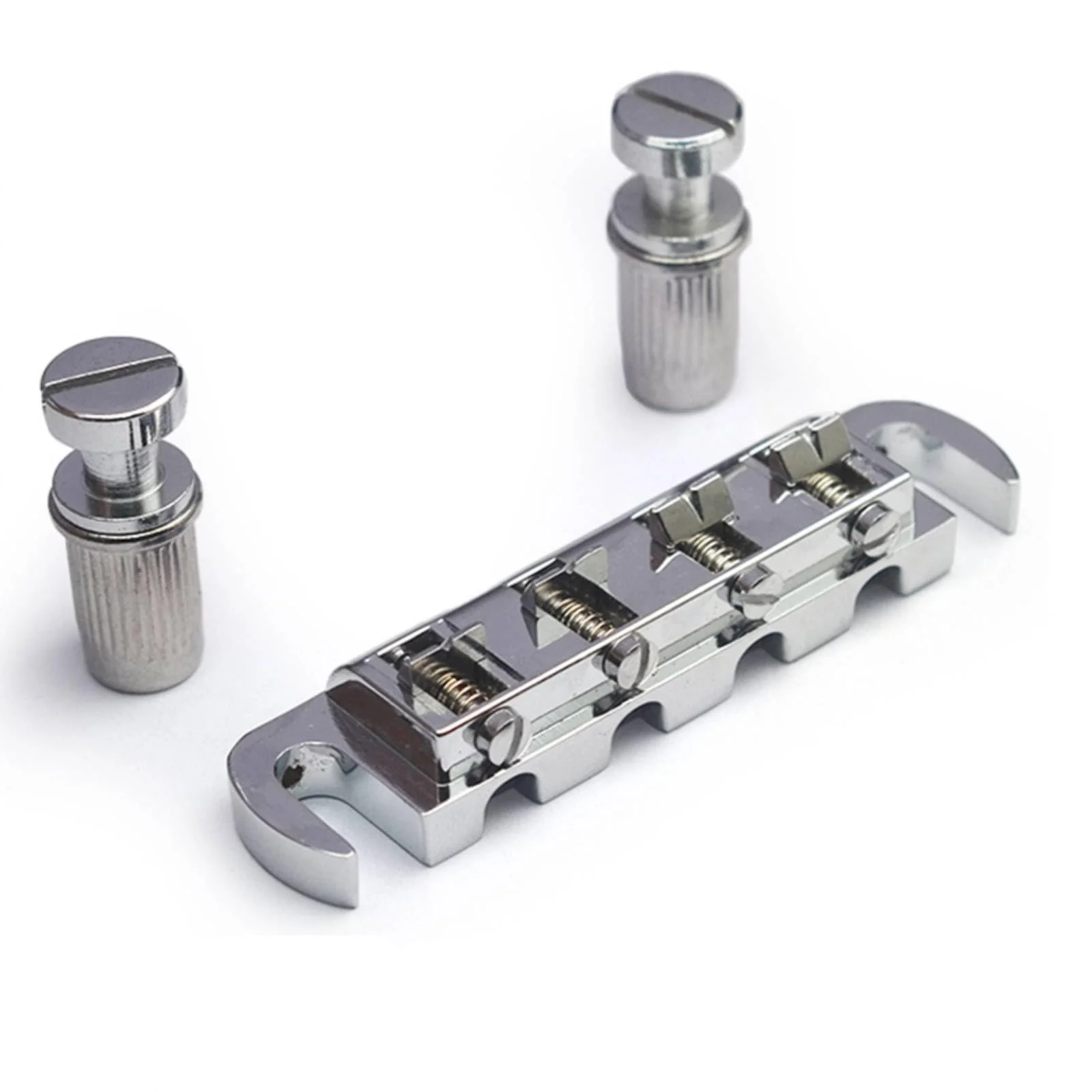 Chrome 4 String Bass Tune O Matic Wraparound Bridge Tailpiece Stopbar