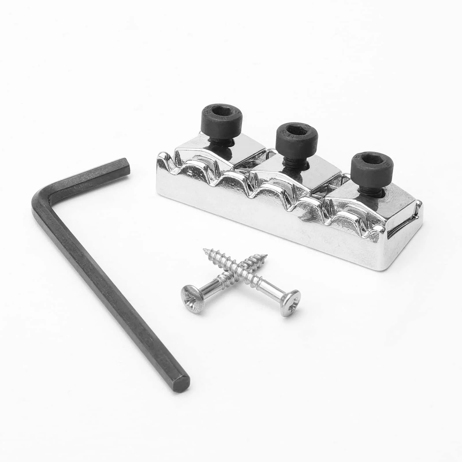 Chrome Electric Guitar Parts Strings Locked Nut 42mm for Floyd Rose Tremolo Bridge Chrome - Image 2