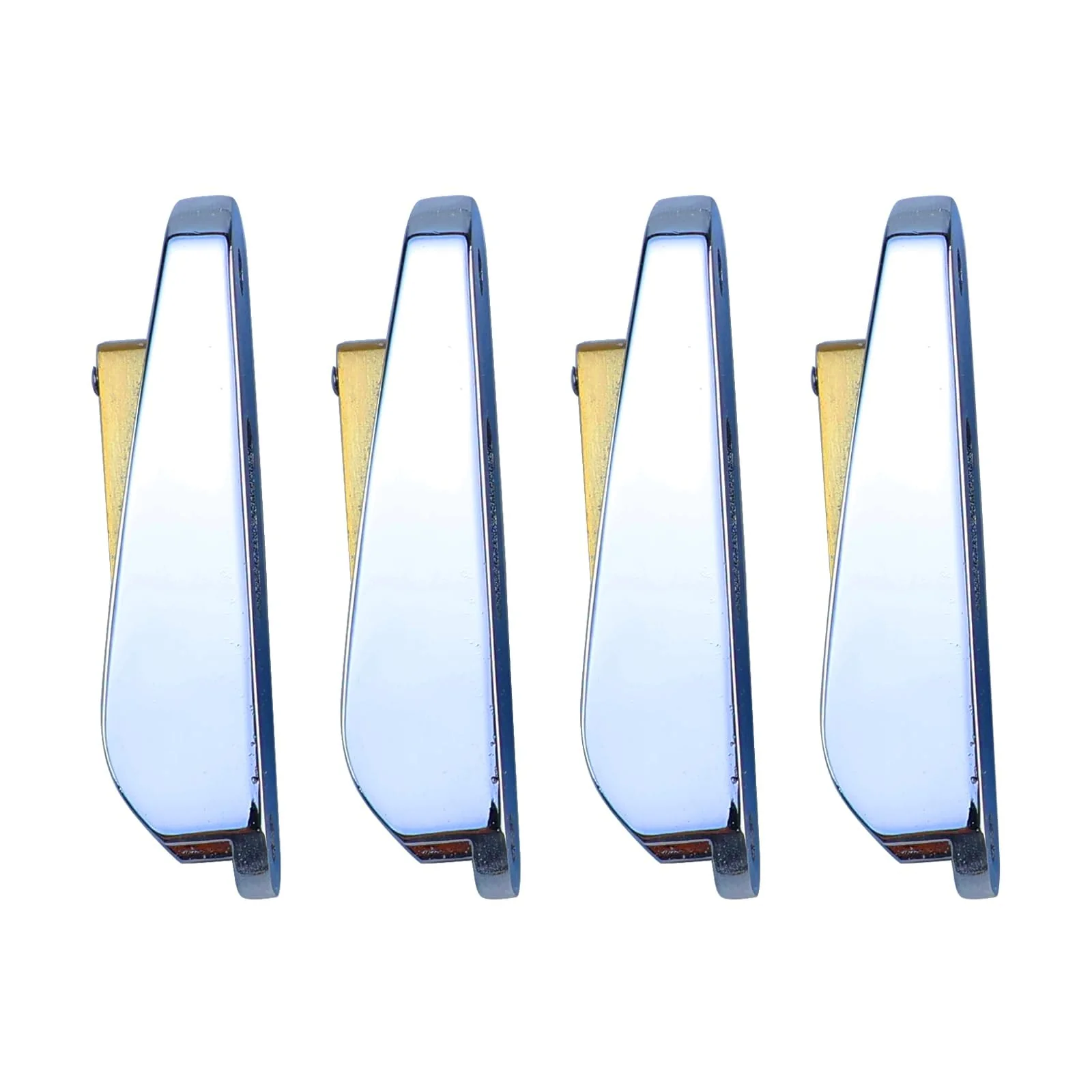 Chrome Single String Bass Guitar Bridge with Brass Saddle Individual Fixed Bridge for 4 String Electric Bass Replacement Parts 4 piece Chrome - Image 7