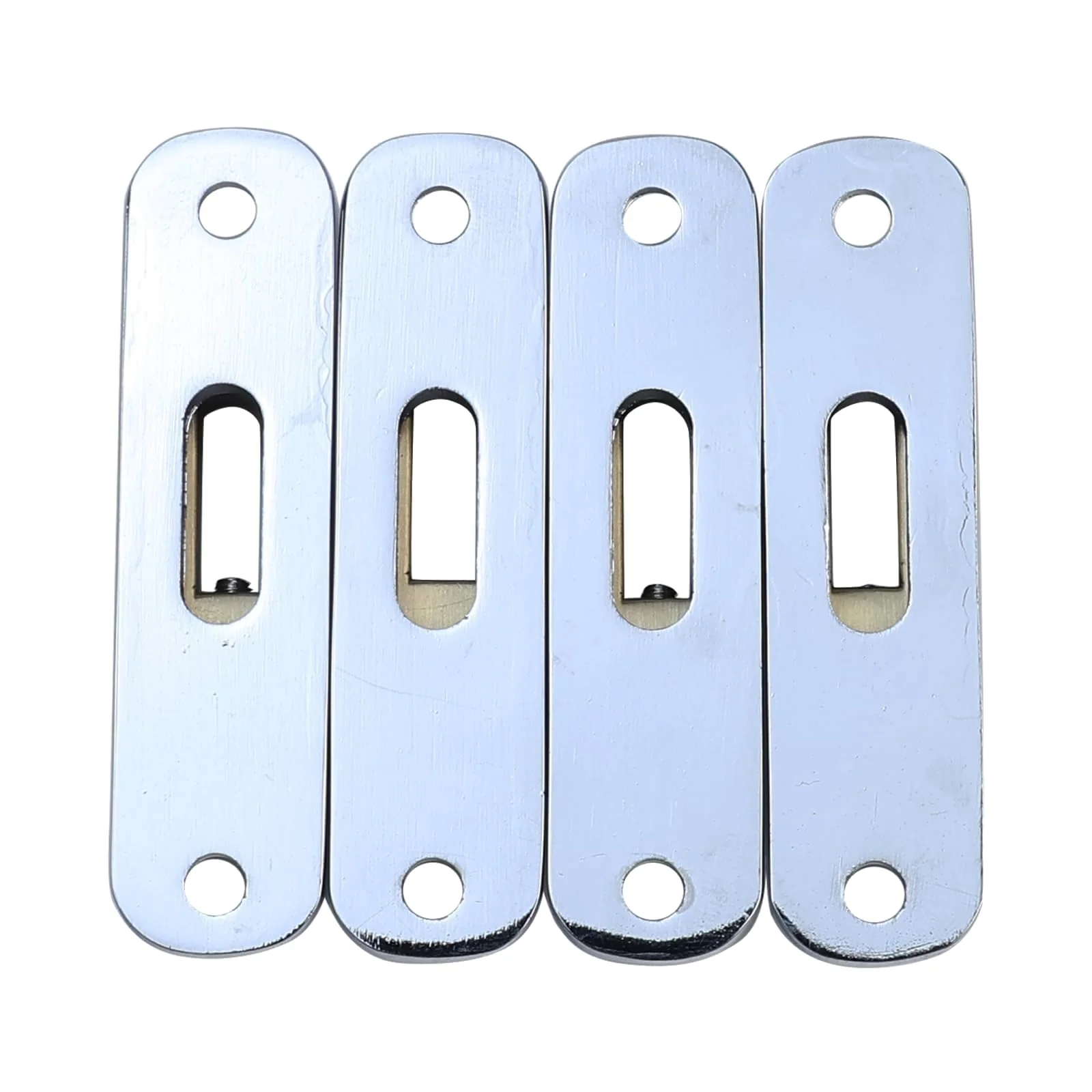 Chrome Single String Bass Guitar Bridge with Brass Saddle Individual Fixed Bridge for 4 String Electric Bass Replacement Parts 4 piece Chrome - Image 8