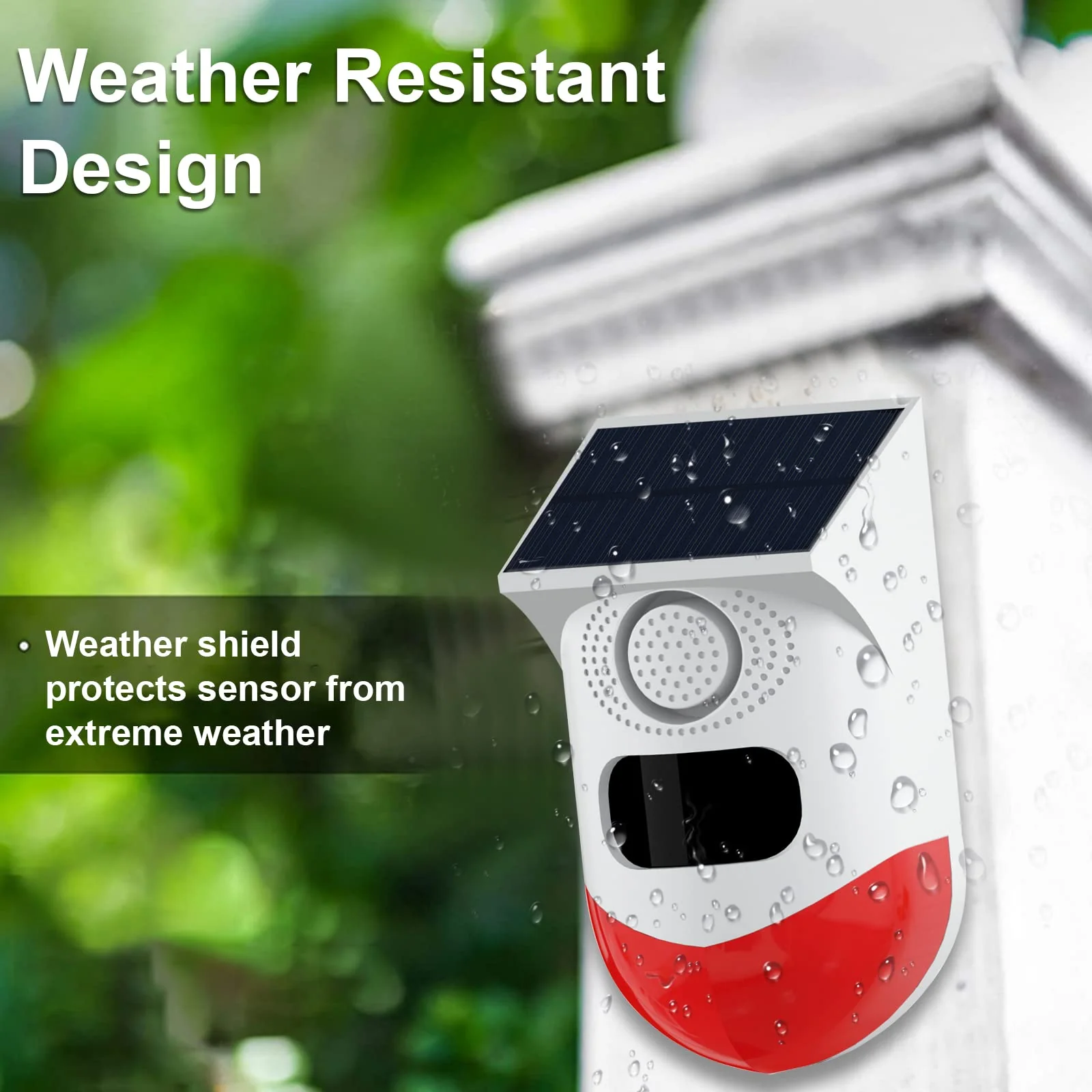 ChunHee Solar Motion Sensor Outdoor Alarm,Adjustable Sensitivity Motion Activated Alarm,129db Sound Security Siren Light IP67 Waterproof and 4 Mode for Home,Farm,Barn,Villa,Yard(2 Pack) 2 Light+2 Remote Control - Image 7