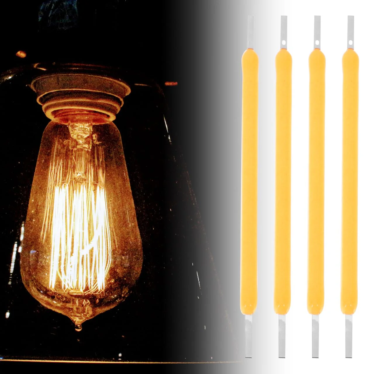 Ciieeo Pack of 100 Light Bulb Filament Parts for LED Light Bulbs The Apartment Appartment Hard LED Filament Hard Light Filament Flexible Accessories Silk Strips Diode - Image 2