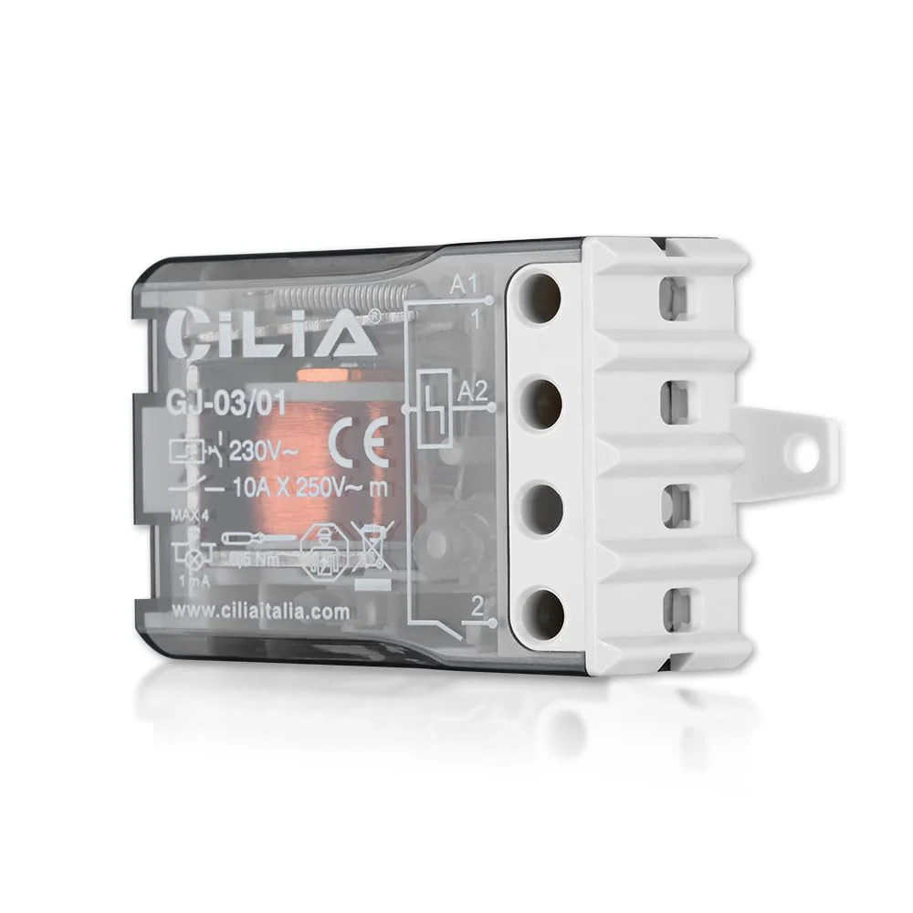 CILIA 230V Electromechanical Pulse Relay with Coil Circuit and Separate Contacts with 1/2 NO Contact (2) Commutator - Image 2