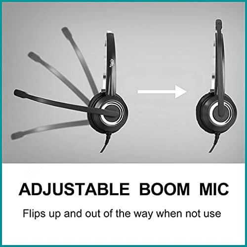 Cisco Phone Headset Mic Noise Cancelling U10 Cable RJ9 & 3.5mm Adapter Compatible with Cisco IP Phones 6861 7942g 7965g 8841 8851 8861 8945 8961 Series Model Monaural headset + U10 / 3.5 mm Jack - Image 4