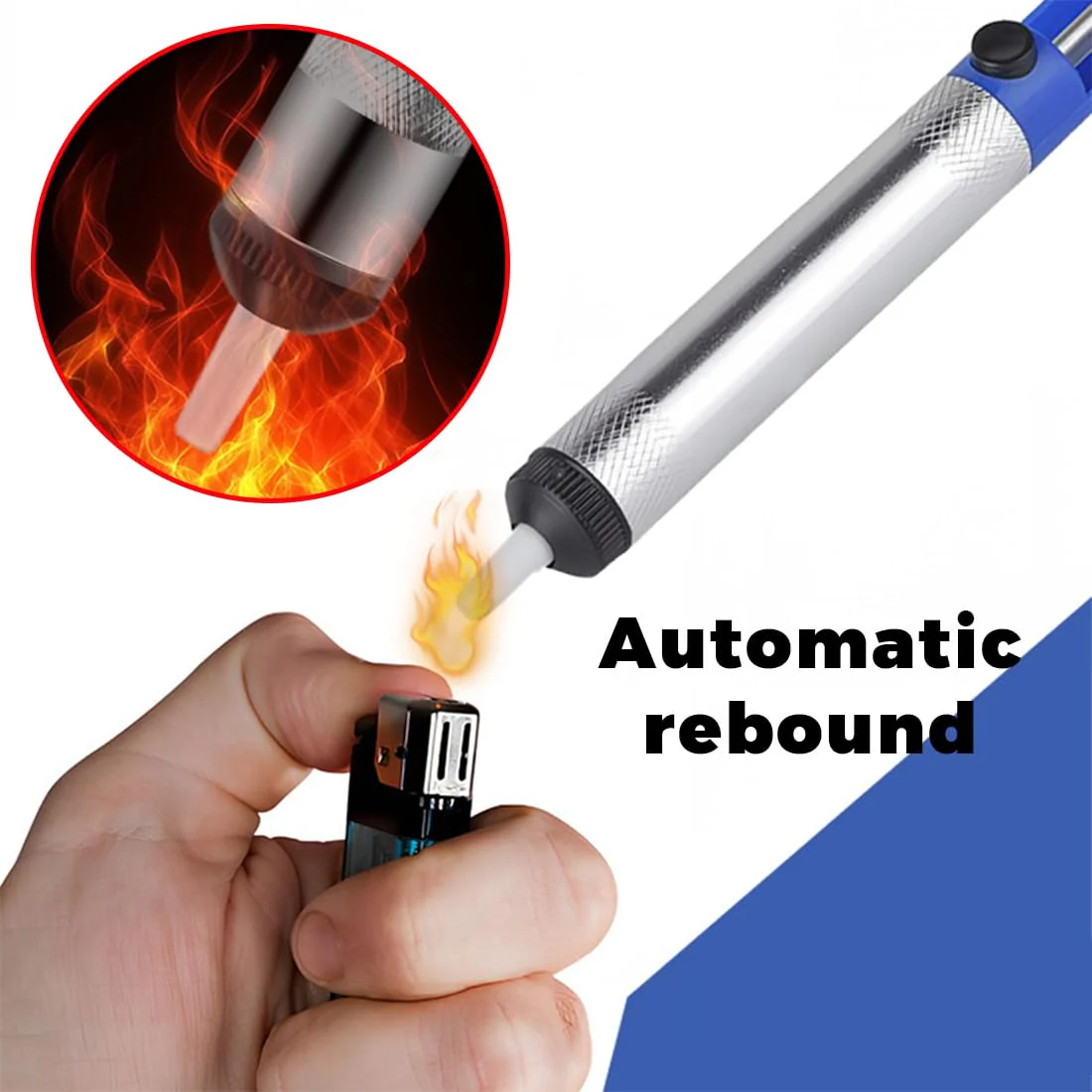 CJQRL 2 Piece Soldering Pump Desoldering Pump Set Desoldering Suction Pump High Temperature Resistant Silicone Nozzle Soldering Sucker Essential Accessories for Professional Welders Soldering Suction - Image 3