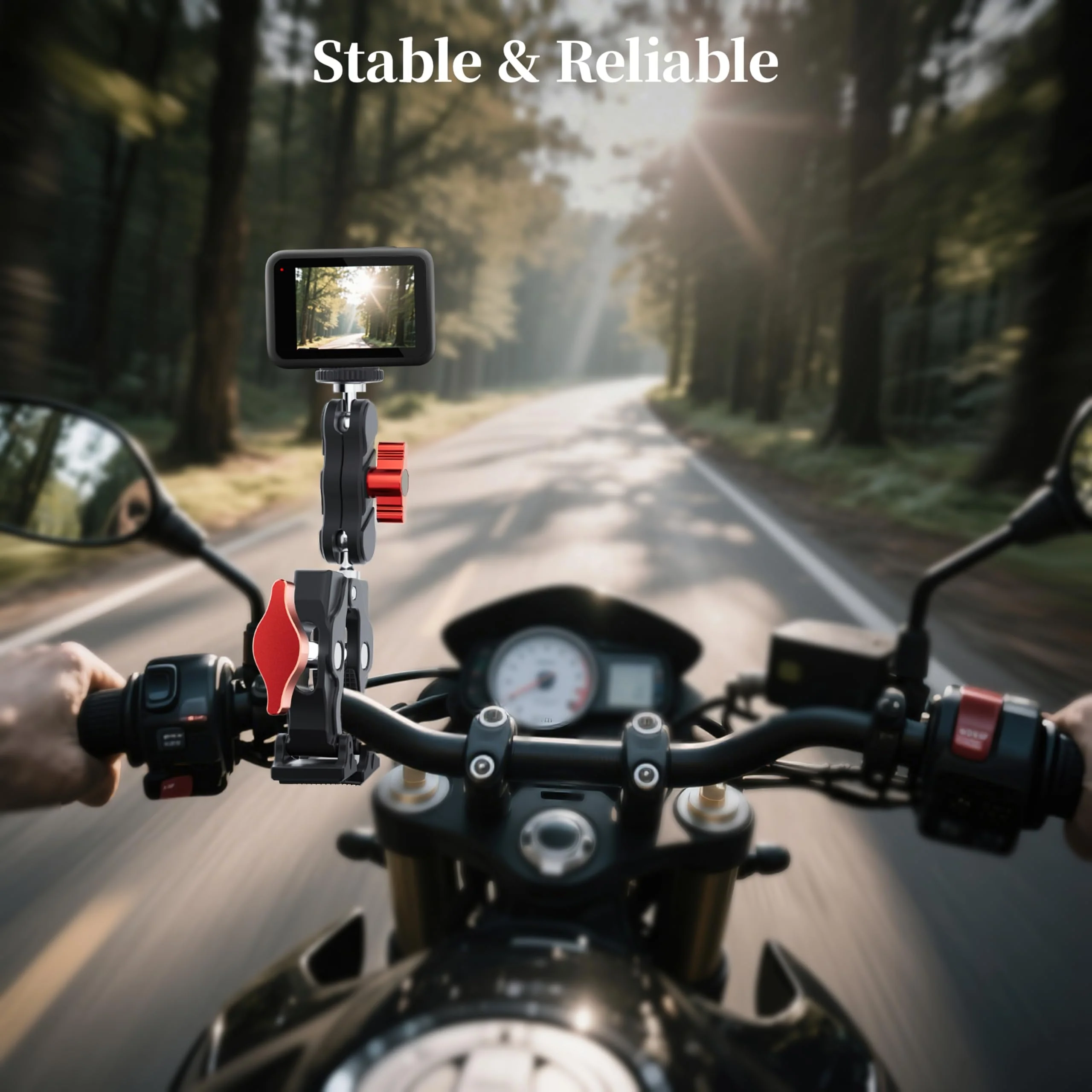 Clamp Camera Mount for DJI Osmo Action 6 5 4 360 Nano for Insta360 X5 X4 Air Go Ultra for Gopro Hero 13 12 11 MAX 2 Metal Fence Motorcycle Bike Mount Handlebar 1/4" Threads Accessories - Image 7