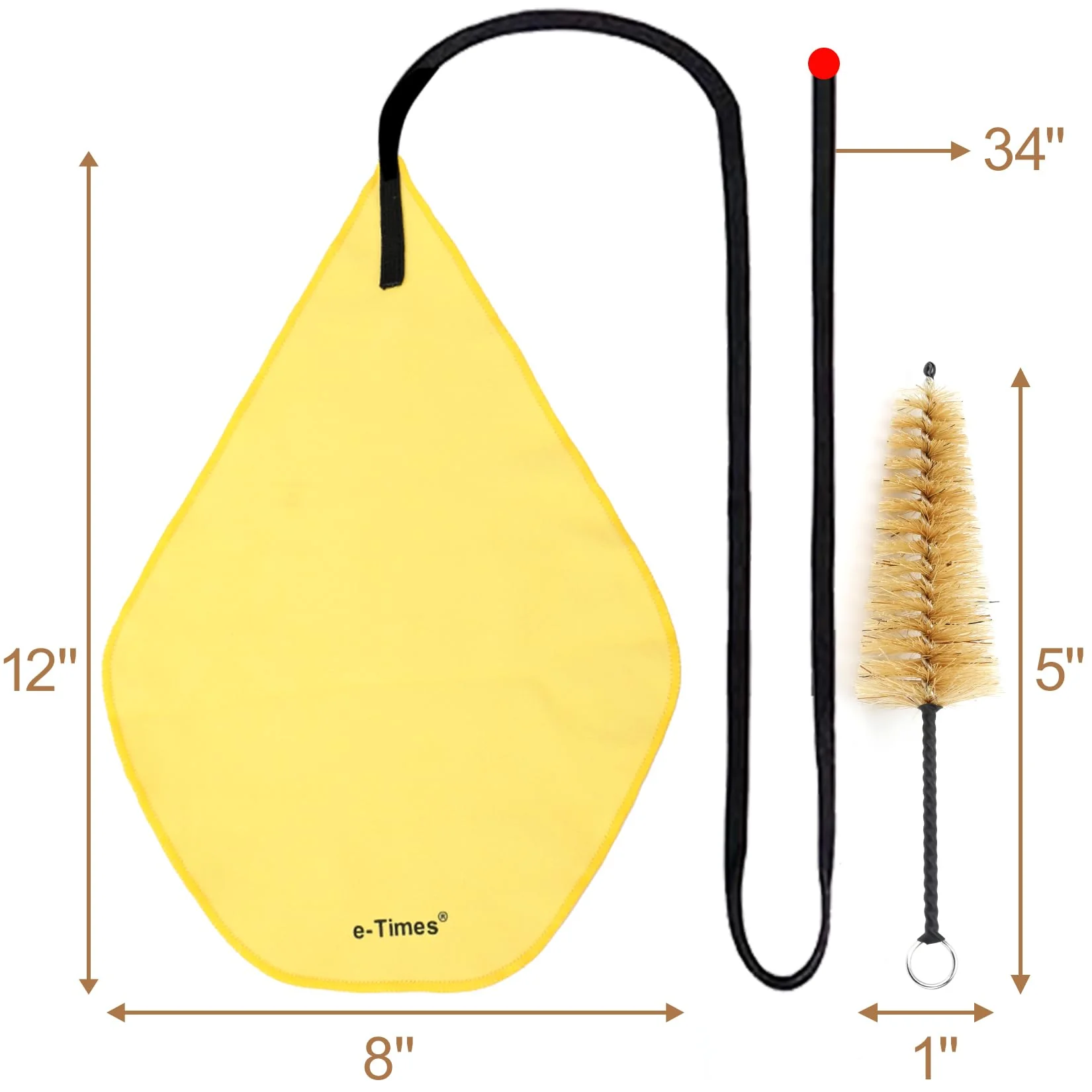 Clarinet Cleaning Kit, Clarinet Cleaning Cloth & Swab Suitable Clarinet, Cotton Silk & Mouthpiece Brush Can Effectively Clean Dirt - Image 6