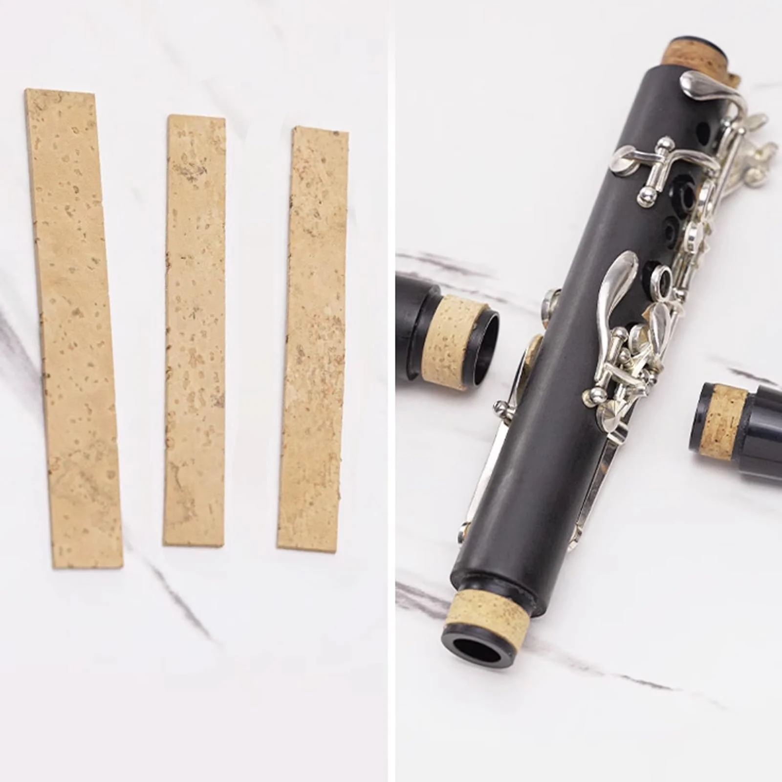 Clarinet Joint Cork Replacement Kit, Clarinet Cork, Glue, Knife, Taping and Sandpaper - Image 4