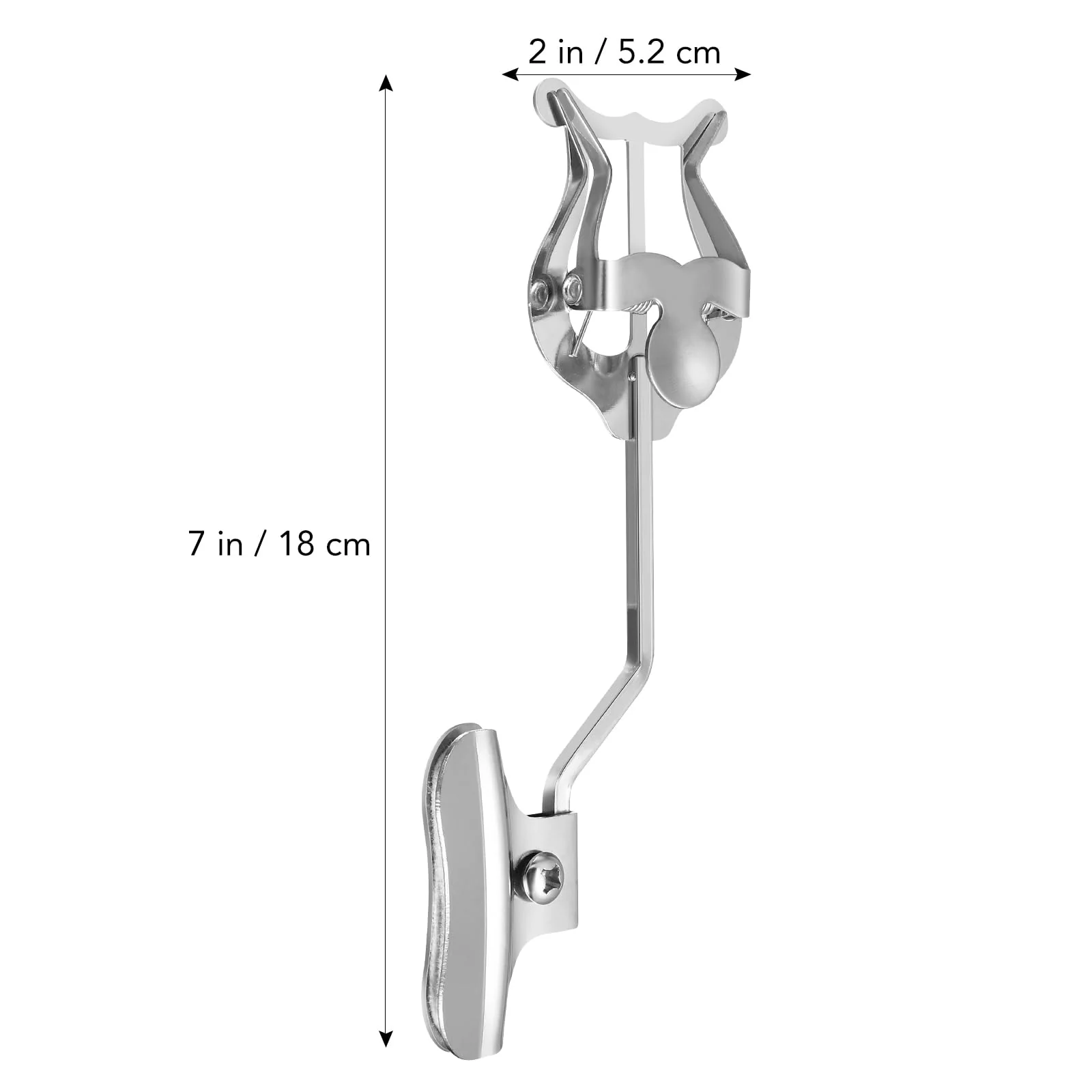 Clarinet Music Holder,Music Lyres(,Trumpet Trombone Sheet Music Clip Lyre Sheet Music Clamp-On Holder Trumpet Lyre Clarinet Lyre For Music Beginners Bands-Silver - Image 3