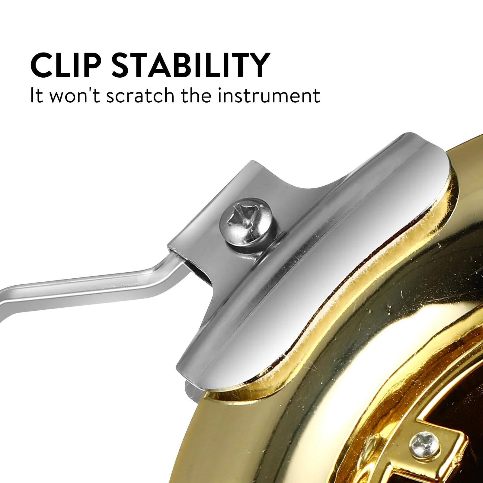 Clarinet Music Holder,Music Lyres(,Trumpet Trombone Sheet Music Clip Lyre Sheet Music Clamp-On Holder Trumpet Lyre Clarinet Lyre For Music Beginners Bands-Silver - Image 5