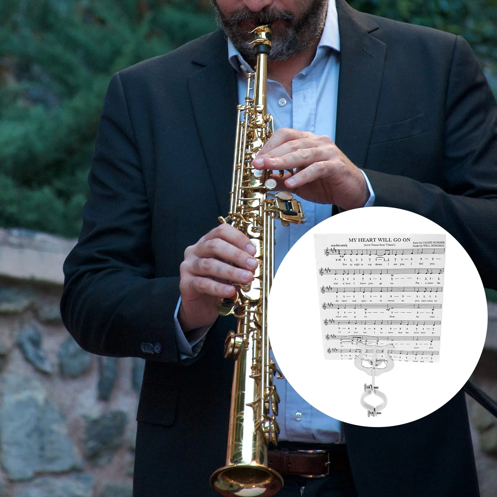 Clarinet Sheet Music Clip, Clarinet Lyre Music Clip Music Book Clip Clarinet Music Holder Music Book Clip for Practicing Beginners Marching Band - Image 6