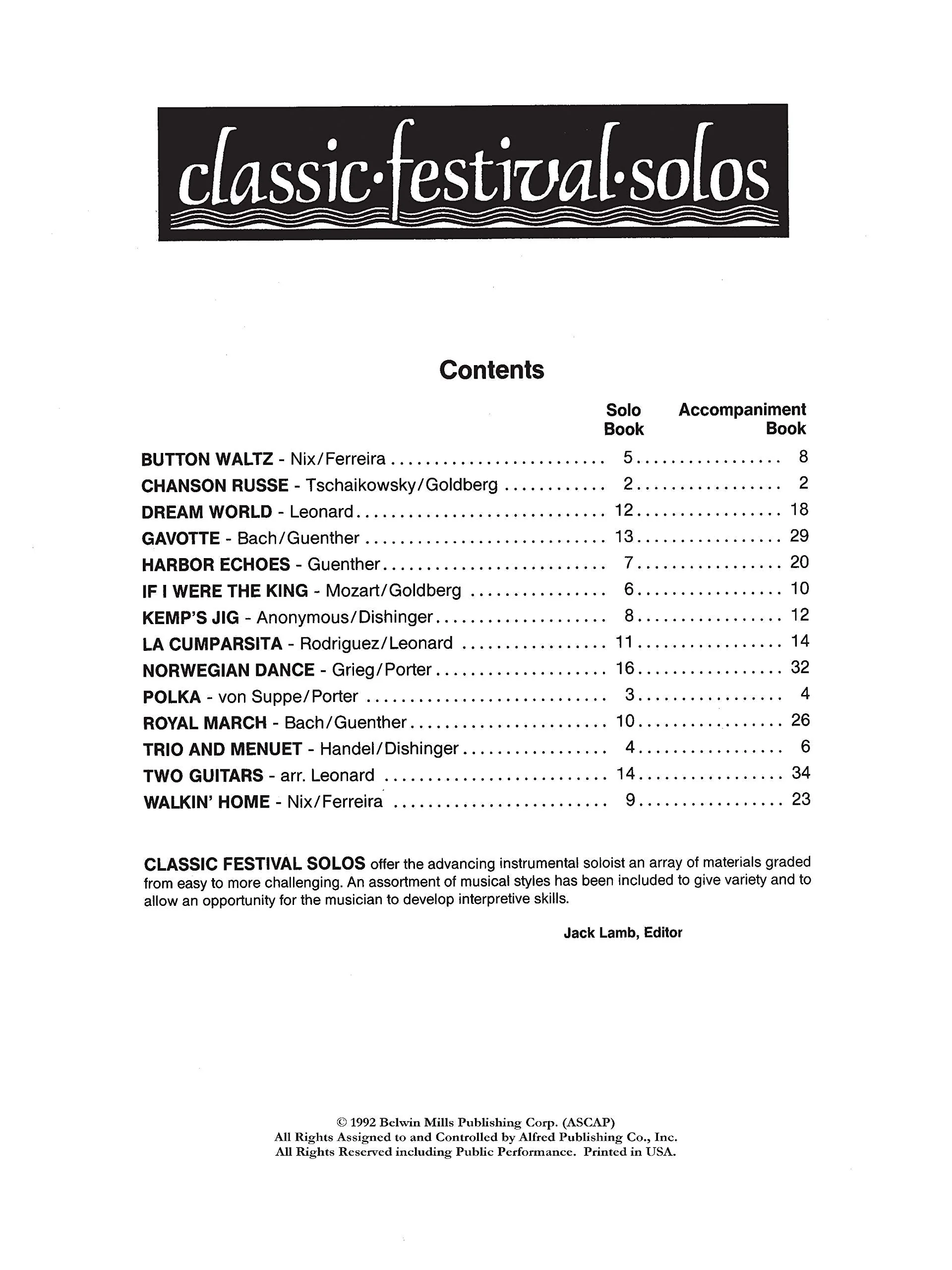 Classic Festival Solos (B-flat Bass Clarinet), Vol 1: Solo Book (Classic Festival Solos, Vol 1) - Image 3