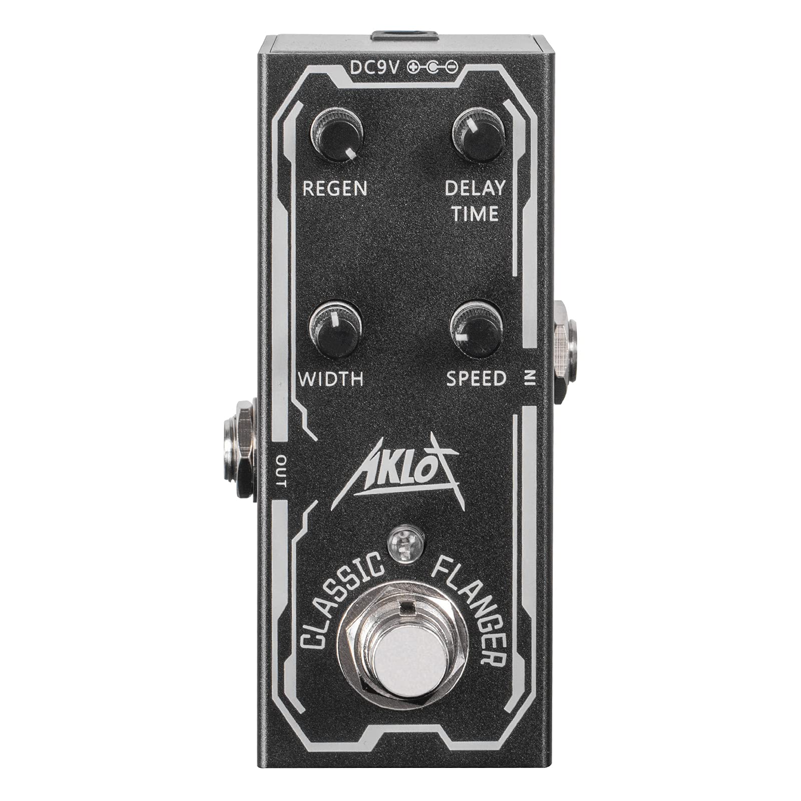 Classic Flanger Guitar Pedal, AKLOT Electric Effects Pedals Mini Single Type DC 9V True Bypass Classic Flanger - Image 9