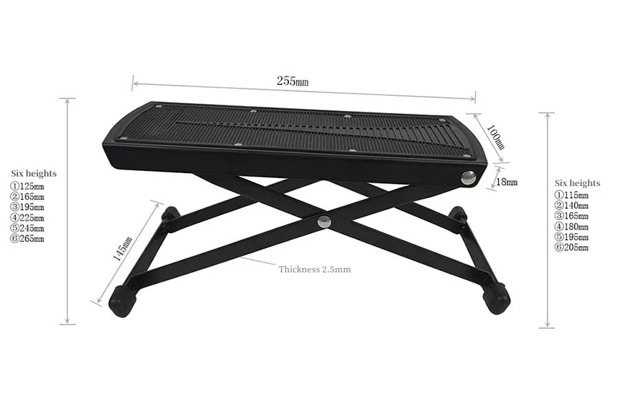 Classical Guitar Foot Rest, Acoustic Guitar Foot Stool, Adjustable Foot Rest, Alba guitar beads Foot Rest - Image 9