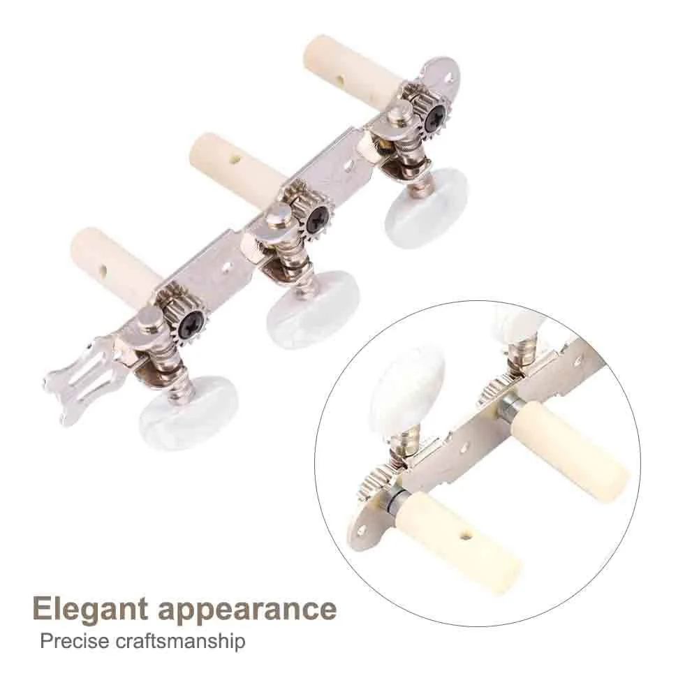 Classical Guitar Machine Heads,3+3 Acrylic Guitar String Tuning Peg Tuners Machine Heads Set Classical Guitar Replacement Accessories Wooden guitar accessories - Image 2