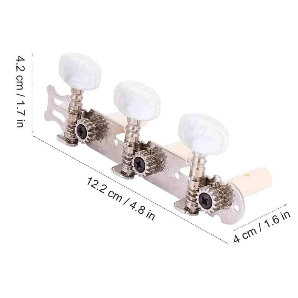 Classical Guitar Machine Heads,3+3 Acrylic Guitar String Tuning Peg Tuners Machine Heads Set Classical Guitar Replacement Accessories Wooden guitar accessories - Image 3
