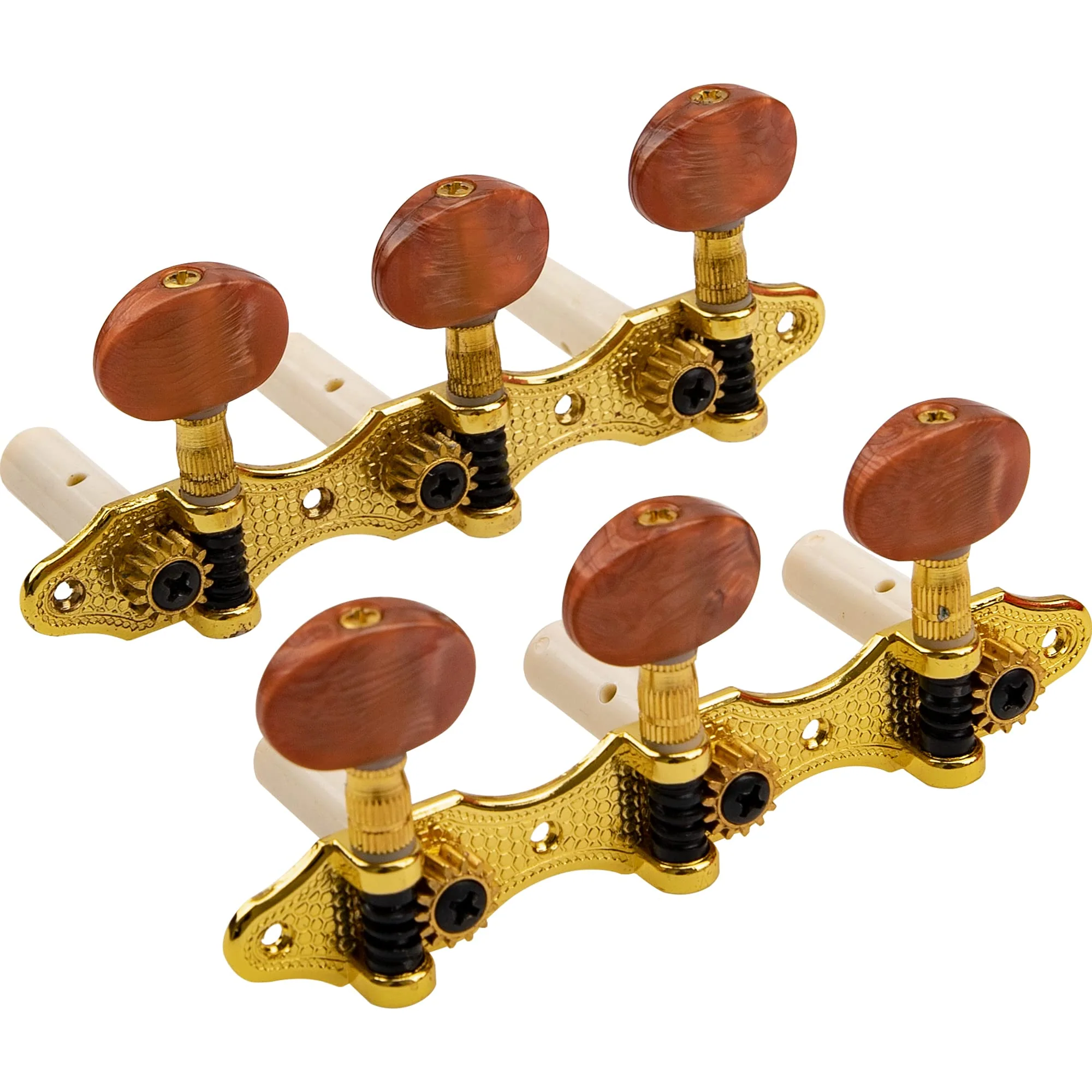 Classical Guitar Tuners Machine Heads Tuning Keys String Pegs 3L 3R 1:14 Compatible with Classical Guitar - Image 2