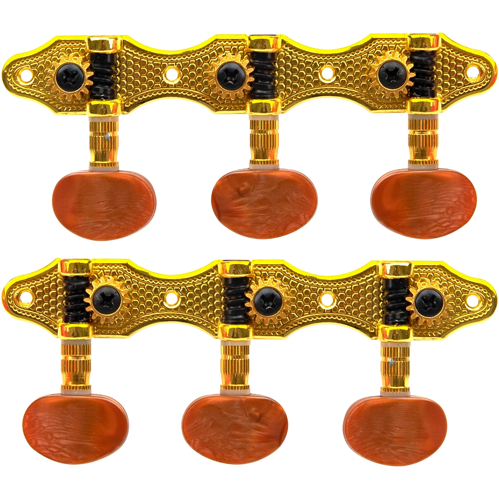 Classical Guitar Tuners Machine Heads Tuning Keys String Pegs 3L 3R 1:14 Compatible with Classical Guitar - Image 4