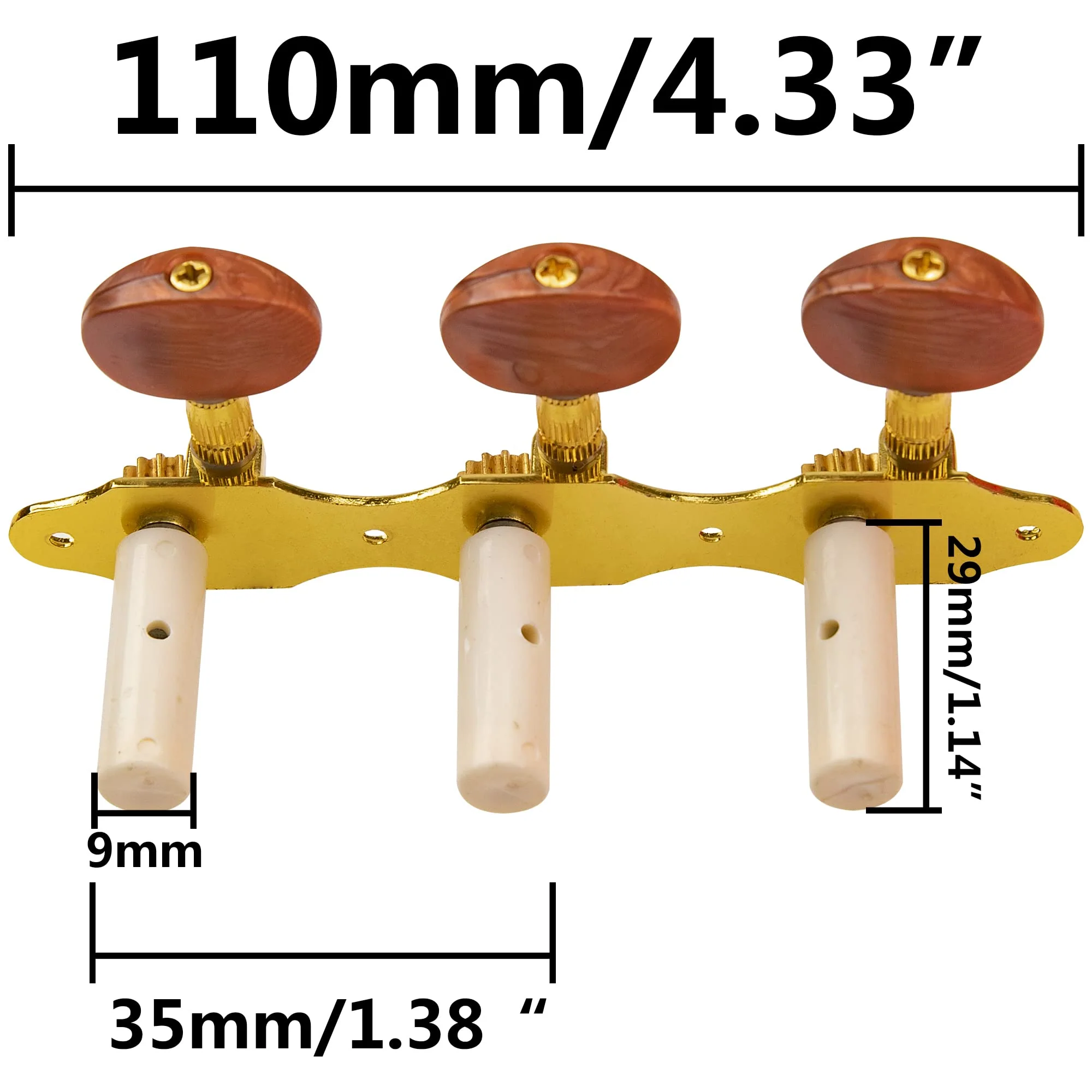 Classical Guitar Tuners Machine Heads Tuning Keys String Pegs 3L 3R 1:14 Compatible with Classical Guitar - Image 6