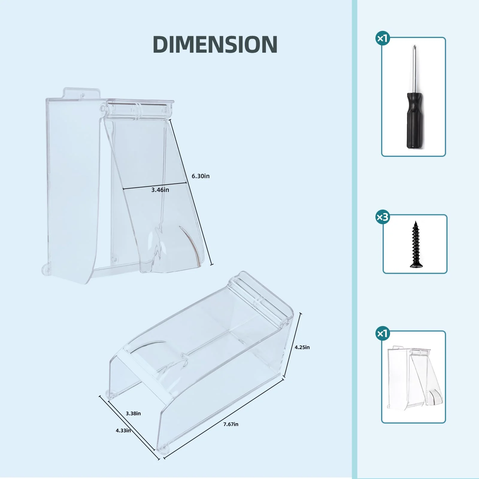 Clear Gate Outdoor Keypad Cover,Flip Access Control Rain Cover，Doorbell rain cover Compatible for Ring Doorbell/Lock Keypad/Attendance Machine/Door Keypad - Image 3