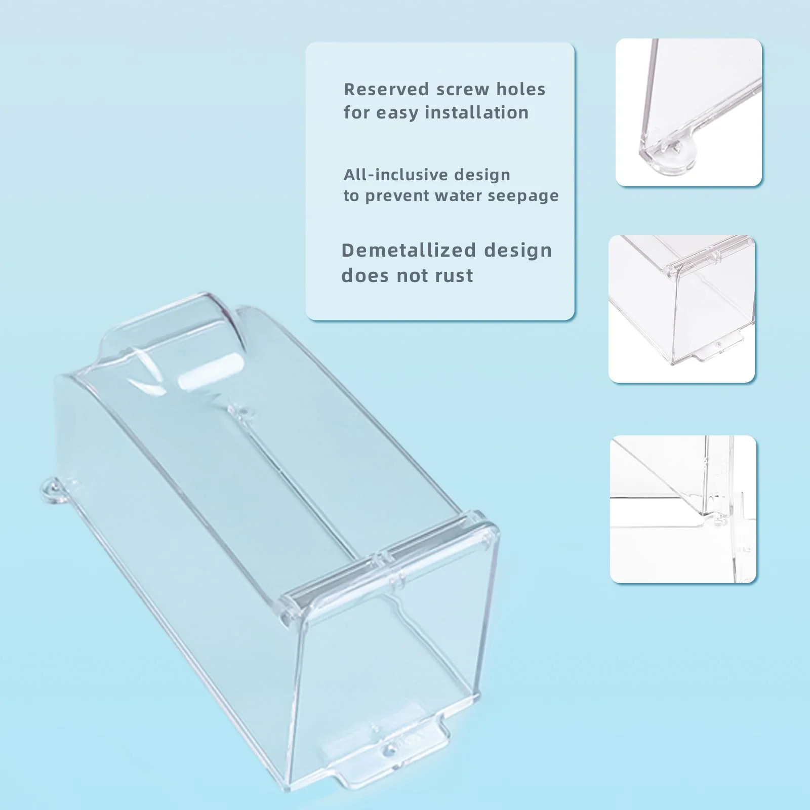 Clear Gate Outdoor Keypad Cover,Flip Access Control Rain Cover，Doorbell rain cover Compatible for Ring Doorbell/Lock Keypad/Attendance Machine/Door Keypad - Image 6