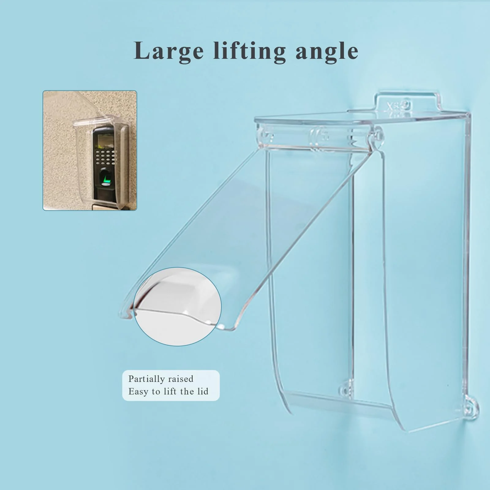Clear Gate Outdoor Keypad Cover,Flip Access Control Rain Cover，Doorbell rain cover Compatible for Ring Doorbell/Lock Keypad/Attendance Machine/Door Keypad - Image 7
