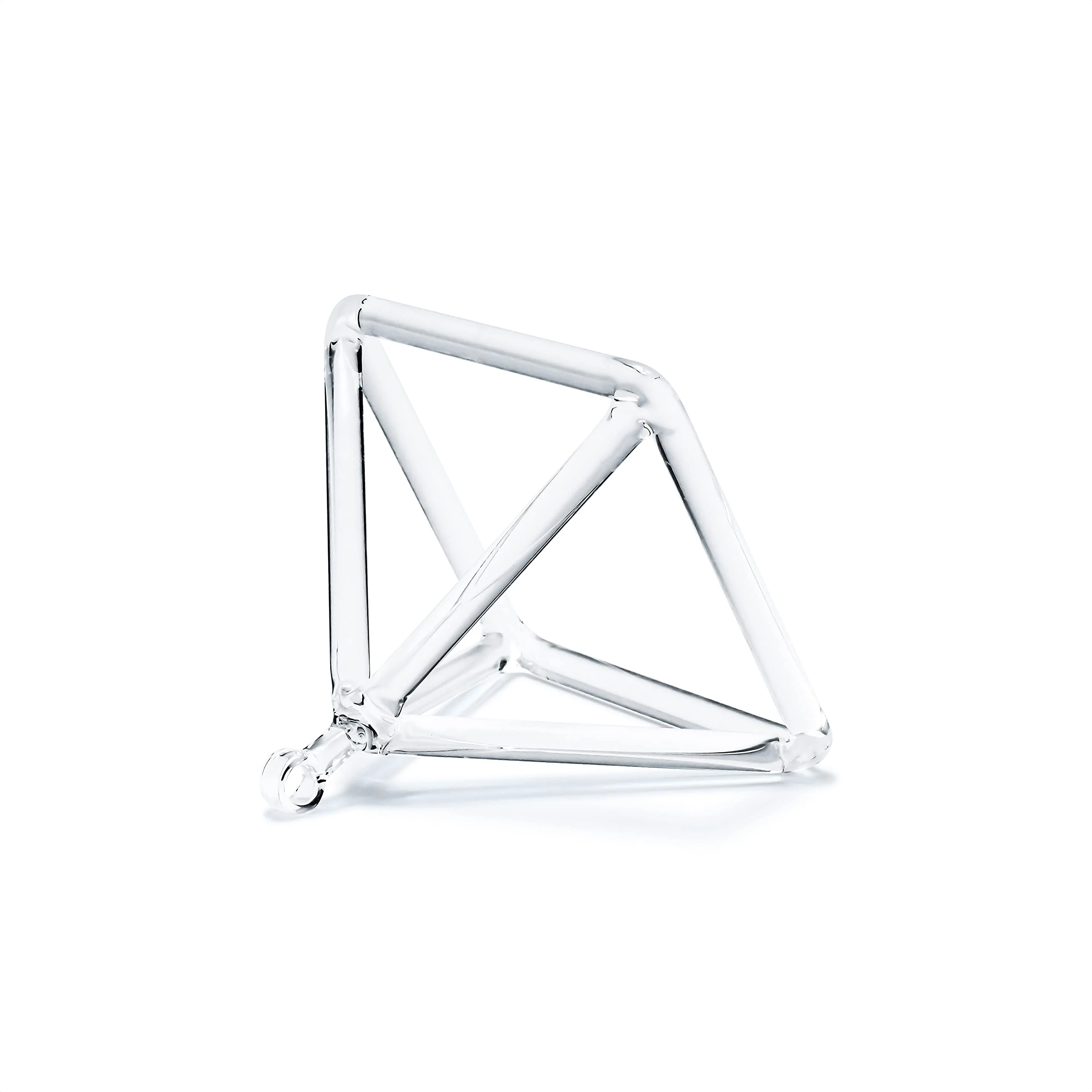 Clear Quartz Crystal Singing Pyramid 4 inch With Crystal Singing Bowl Striker - Image 5
