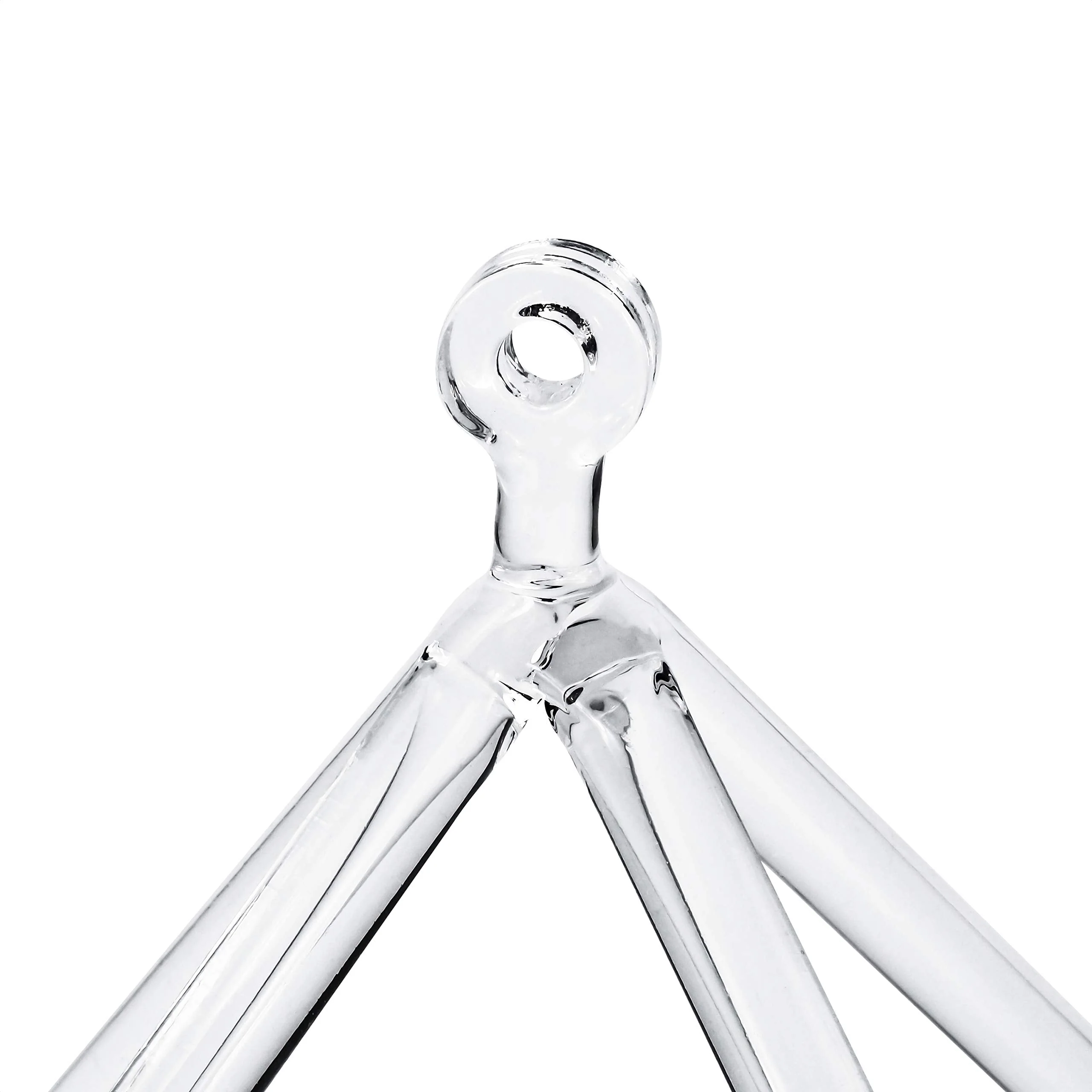 Clear Quartz Crystal Singing Pyramid 4 inch With Crystal Singing Bowl Striker - Image 6