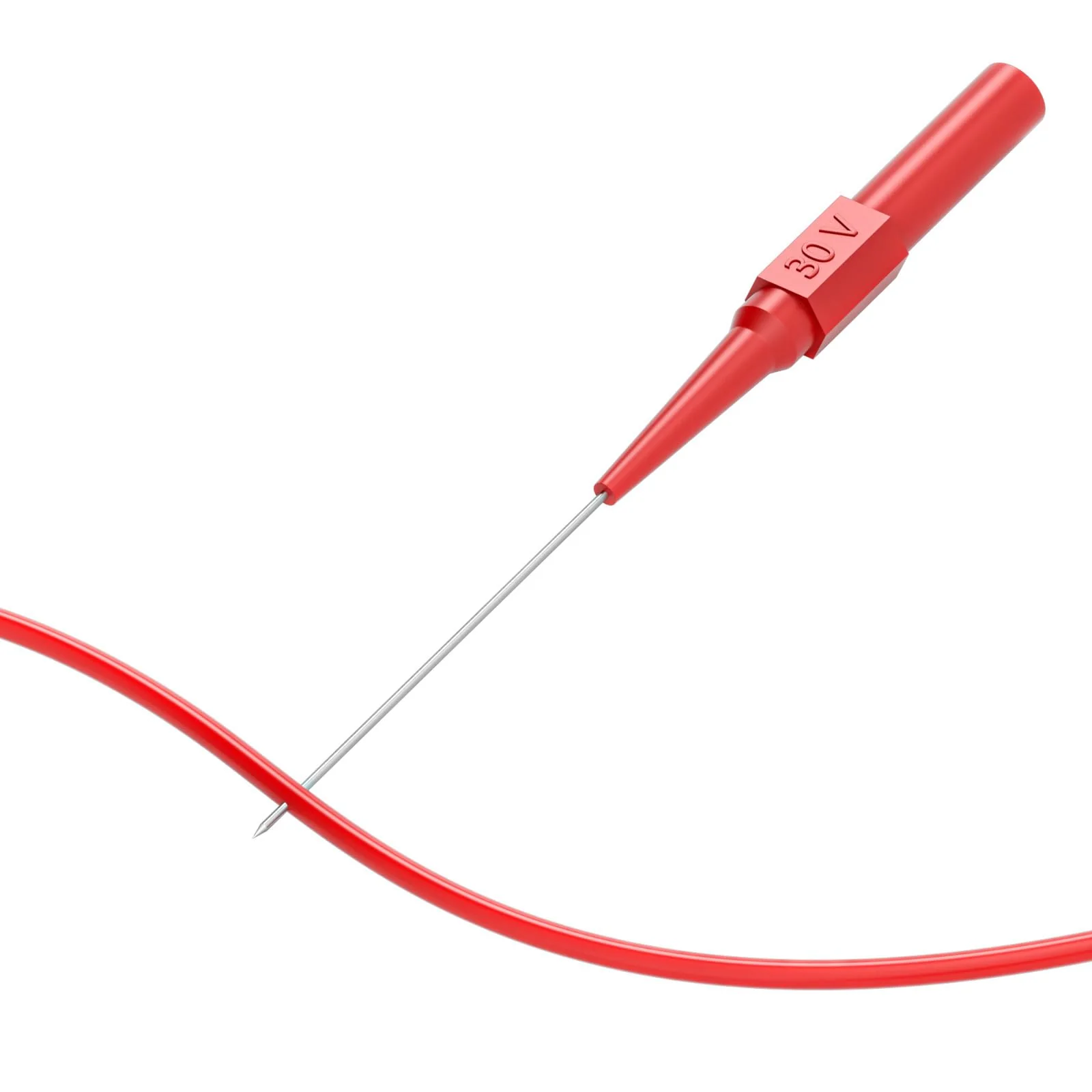 Cleqee 10PCS 0.7mm Long Version Test Probes Pins Non-Destructive Insulation Wire Piercing Needles Stainless Steel Multimeter Probes for 4mm Male Banana Plug Red&Black Long Version Red&Black - Image 2