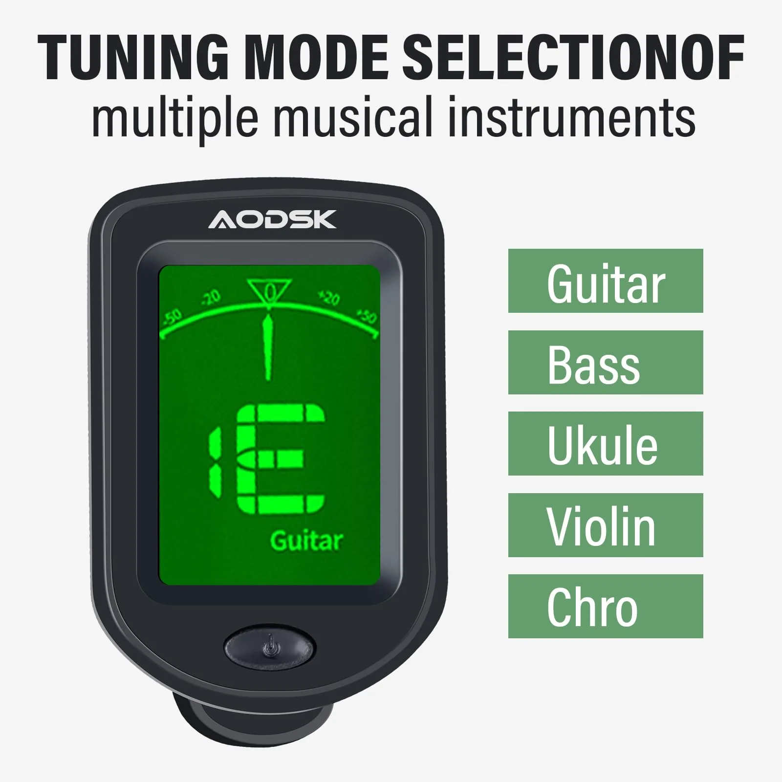 Clip-on Guitar Tuner for String Instrument,Digital Electronic Tuner,Large Clear LCD Display,Rotatable,Suitable for Acoustic Guitar,Ukulele,Bass,Violin and Chromatic, with 10 Guitar Picks - Image 3
