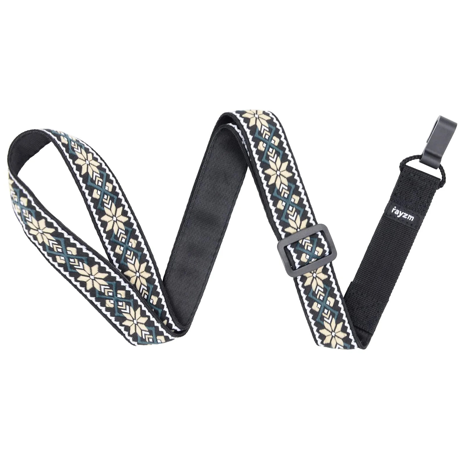 Clip-on Ukulele Strap, Jacquard Weave Cotton Strap for Ukulele, Adjustable Cotton Neck Sling Strap for Ukulele, Button-Free Cross-Chest Uke Strap, No Screws, Hands Free - Image 2