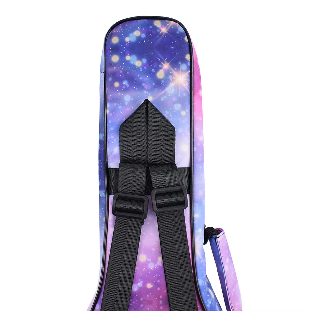 CLOUDMUSIC Ukulele Case Gig Bag Padded Backpack For Concert 23" Inch(Concert,Pink Purple Starry Night) Pink Purple Starry Night - Image 3