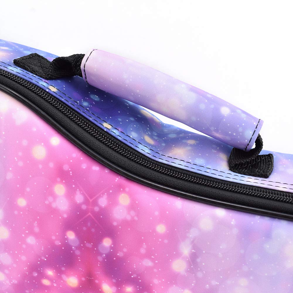 CLOUDMUSIC Ukulele Case Gig Bag Padded Backpack For Concert 23" Inch(Concert,Pink Purple Starry Night) Pink Purple Starry Night - Image 4