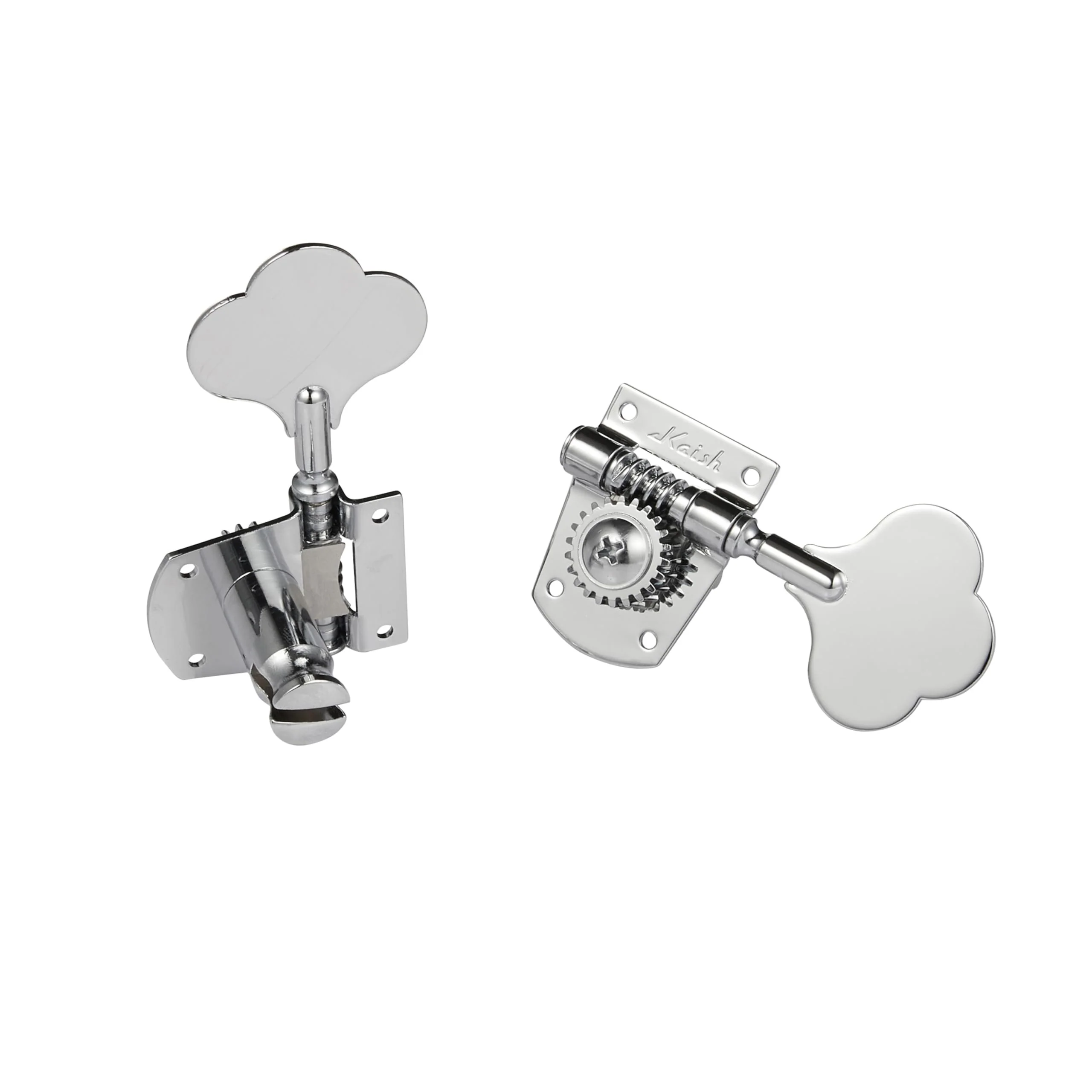 Cloverleaf Right Handed 4R Bass Guitar Tuners Bass Tuning Machine Heads Bass Tuning Keys Pegs for American Standard/Highway One Series Basses Chrome - Image 3