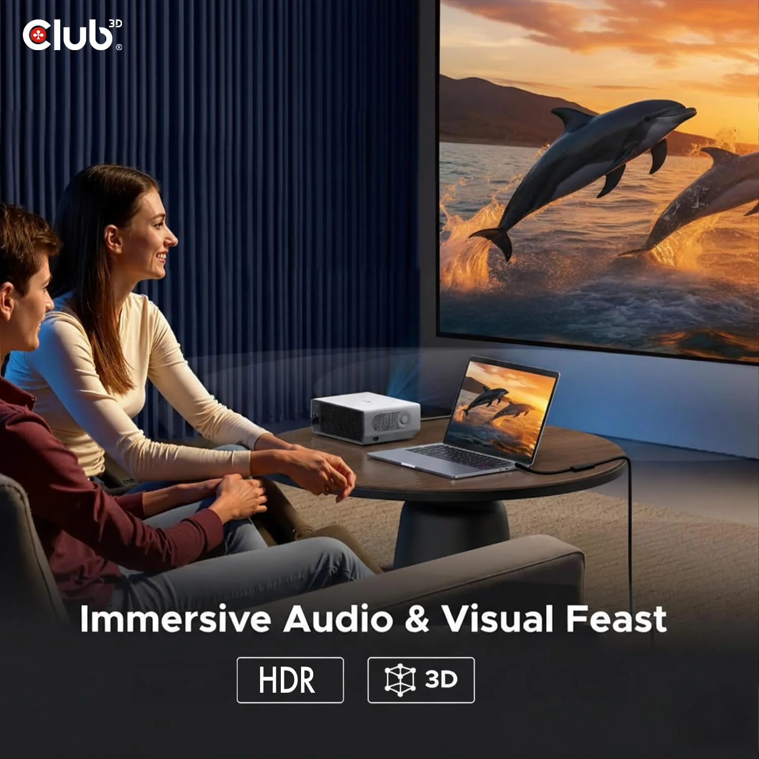 Club 3D DisplayPort to HDMI Cable 8K@60Hz 4K@120Hz Active Adapter - Gaming PC Laptop Console to Monitor TV - DP 1.4 to HDMI 2.1 HDR10+ Dolby Vision Converter CAC-1088 - Image 5