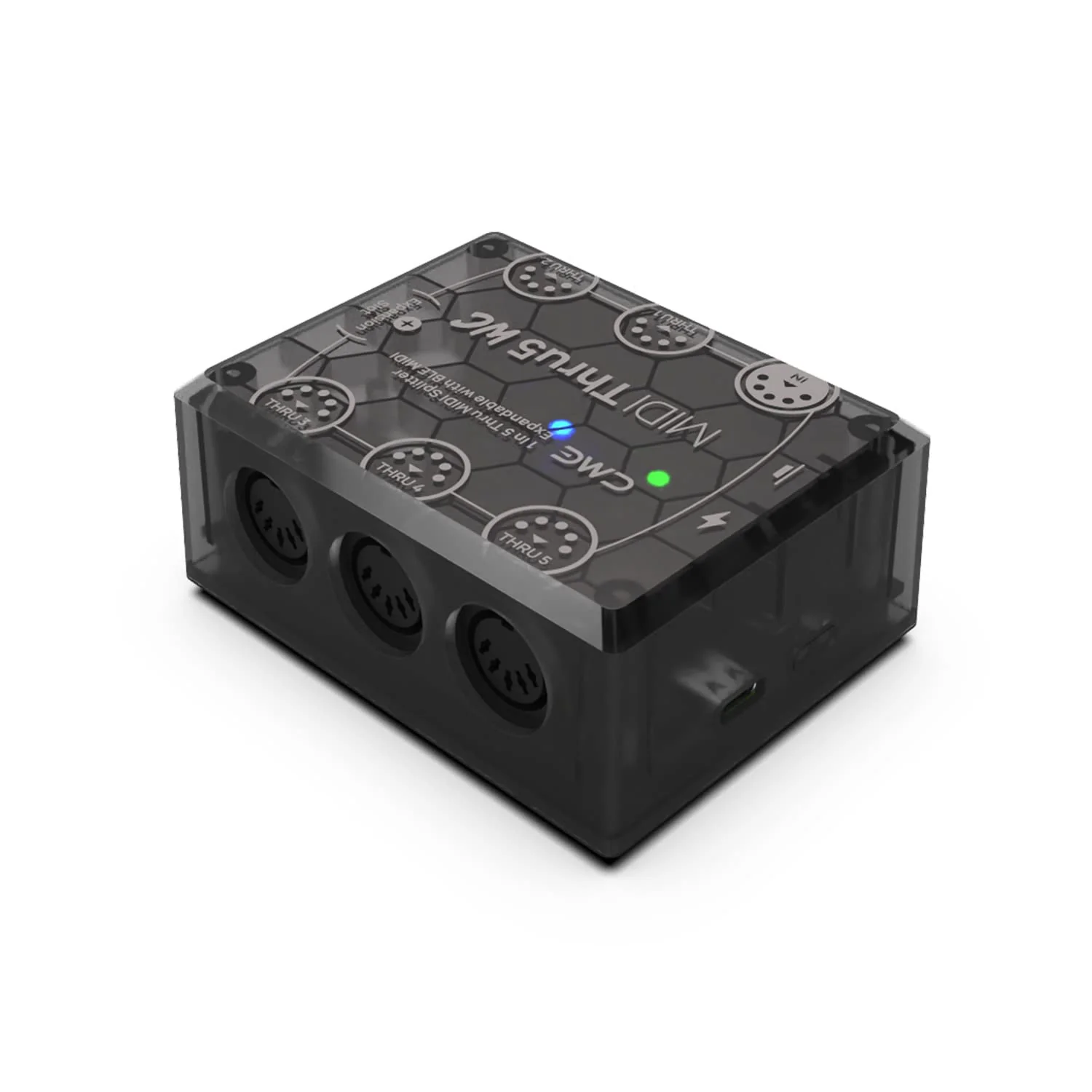 CME MIDI Thru5 WC - Premium 1-to-5 MIDI Thru - High-precision 1-in-5-out wired transmission with high-speed optocoupler for error-free synchronization of all MIDI devices via 5-pin DIN - Image 3
