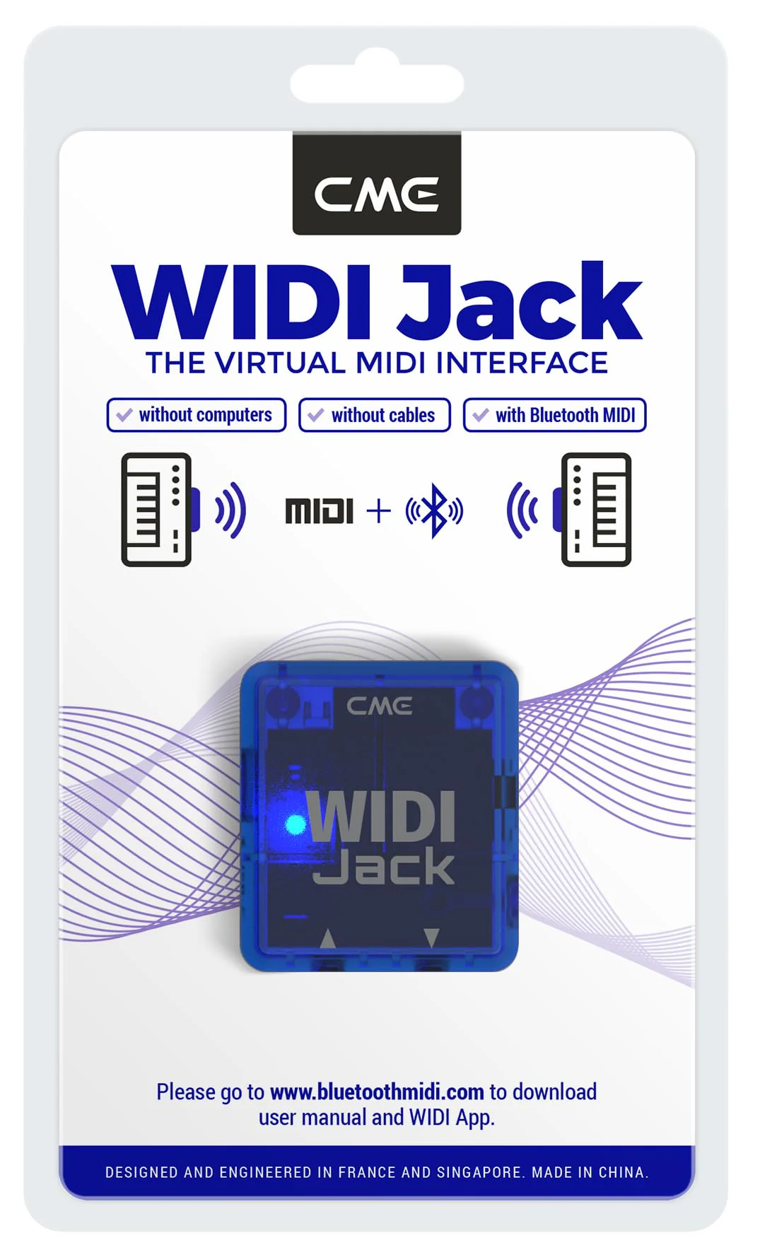 CME WIDI Jack - Bluetooth MIDI Interface for TRS/DIN MIDI devices - Power by MIDI Out or usb-c - Ultra low 3ms latency wireless MIDI for Synthesizer EWI Keytar Pedalboard Digital Piano - Image 9