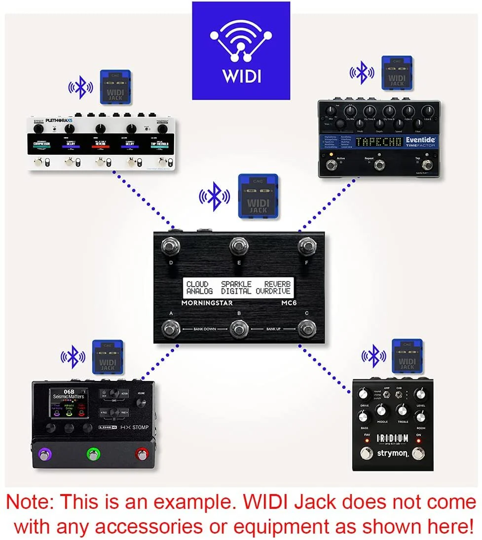 CME WIDI Jack + DIN-5 MIDI Cable Pack - Bluetooth MIDI Interface with 5-PIN DIN MIDI cables Included - Works with all DIN-5 MIDI devices - Wireless MIDI for Synth Keytar Pedalboard Keyboard - Image 8