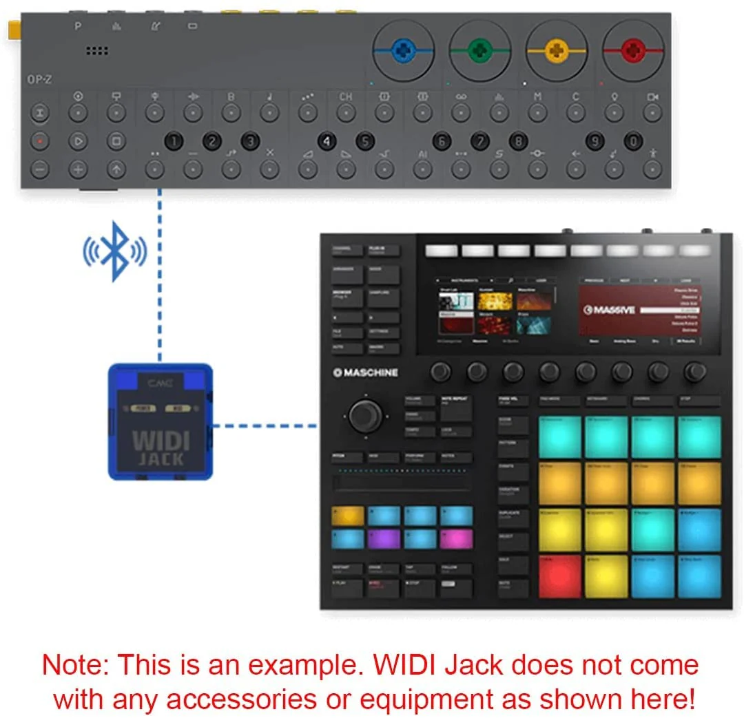 CME WIDI Jack + DIN-5 MIDI Cable Pack - Bluetooth MIDI Interface with 5-PIN DIN MIDI cables Included - Works with all DIN-5 MIDI devices - Wireless MIDI for Synth Keytar Pedalboard Keyboard - Image 9