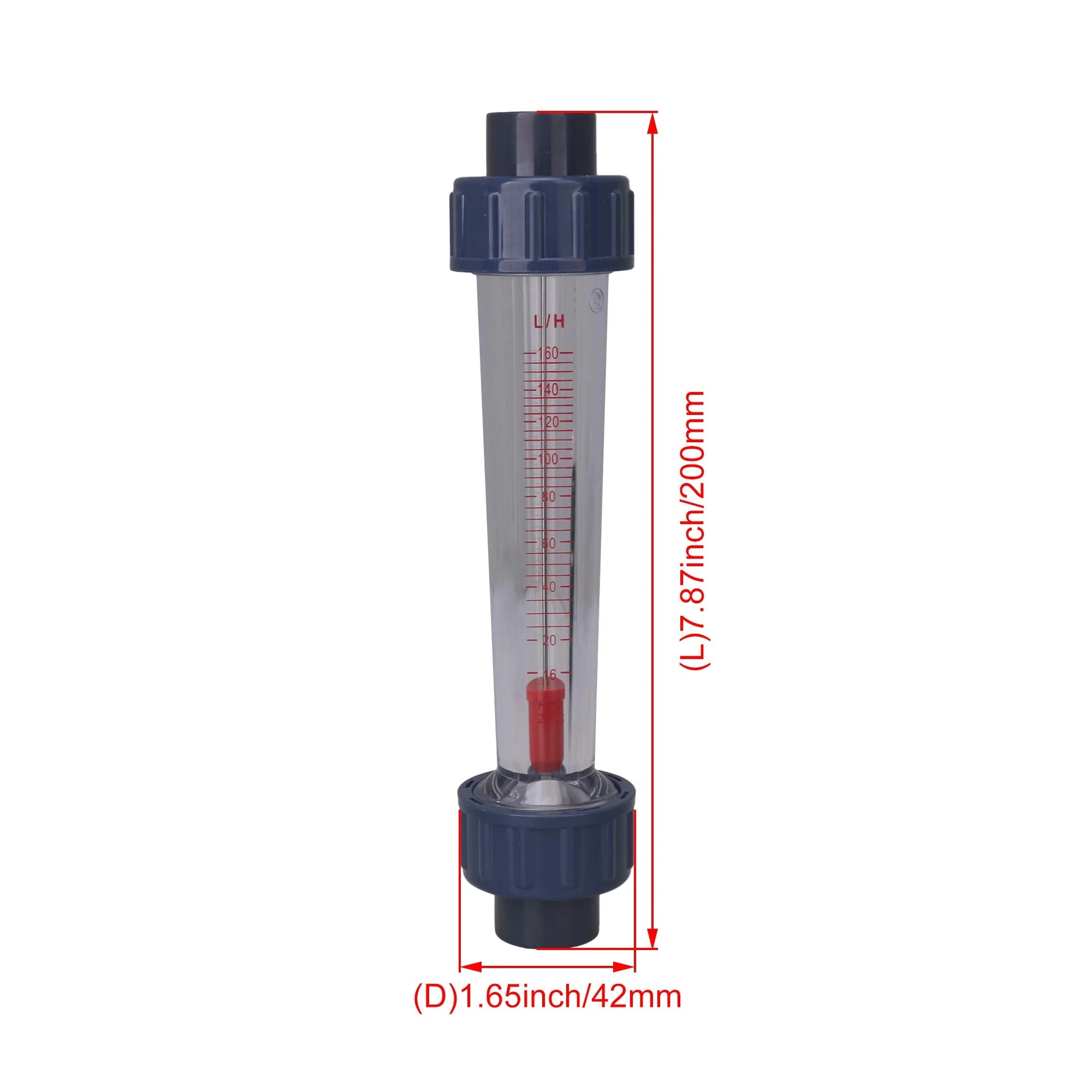 Cnbtr Plastic Water Schwebekörper Flow Sensor Liquid Flow Meter DN15 Tube, multicolour - Image 4