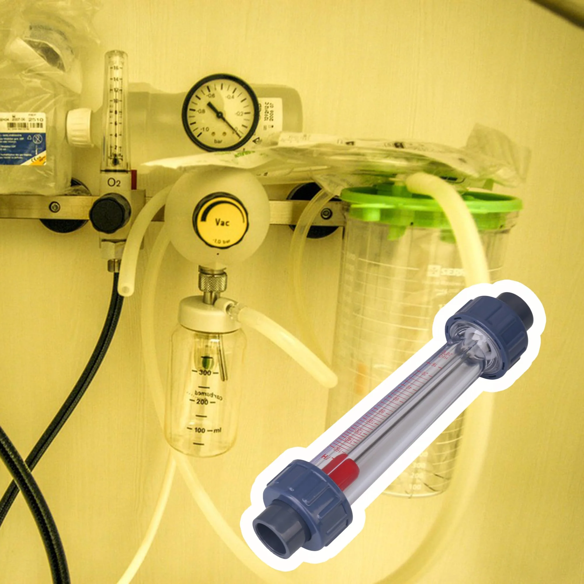 Cnbtr Plastic Water Schwebekörper Flow Sensor Liquid Flow Meter DN15 Tube, multicolour - Image 6